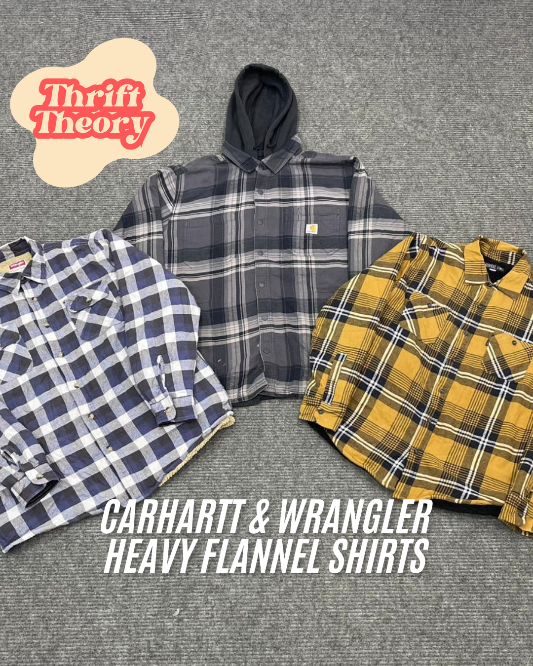 Carhartt & Wrangler Heavy Flannel Shirts - (08/01)