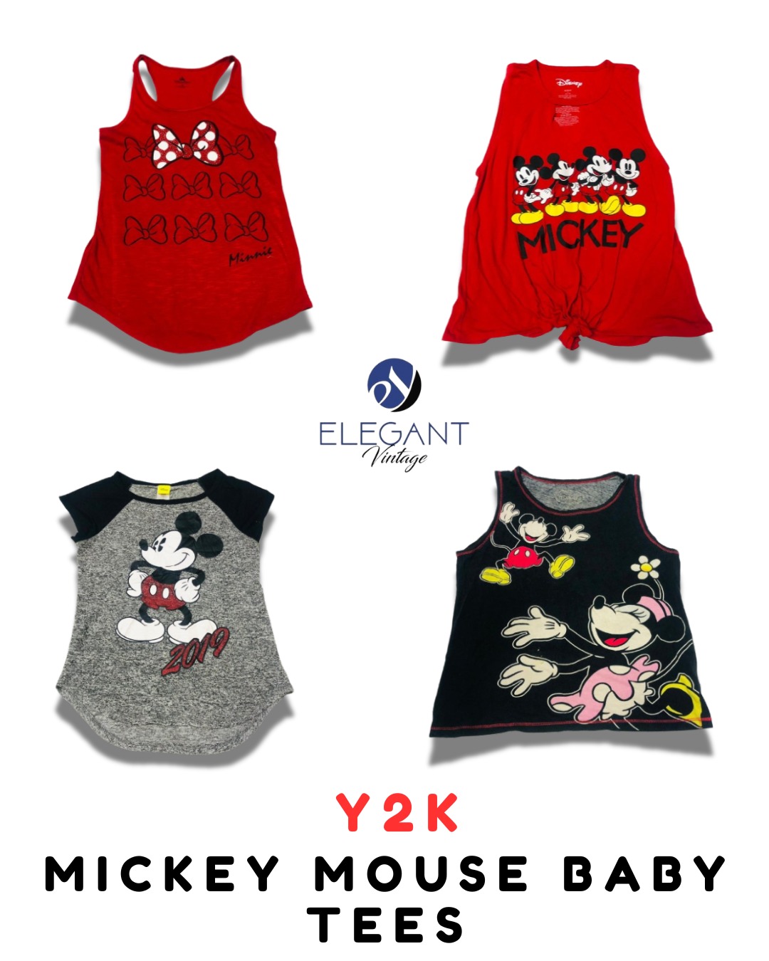Y2K Mickey Mouse Baby Tees - EVM01894