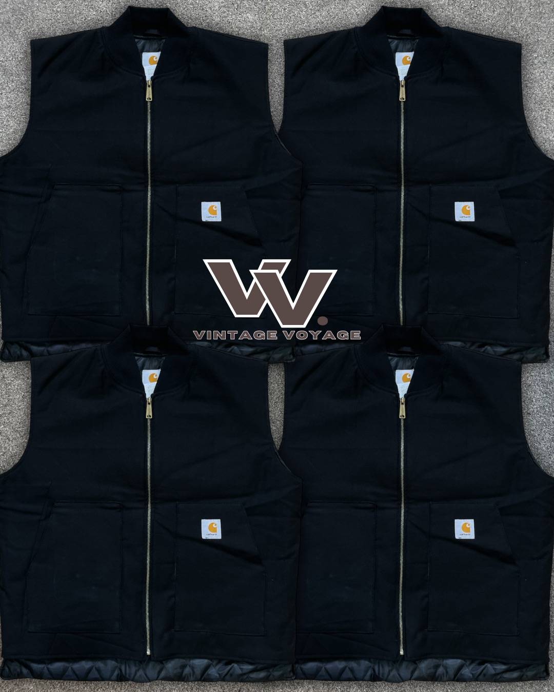 Carhartt reworked style black gilets #9126