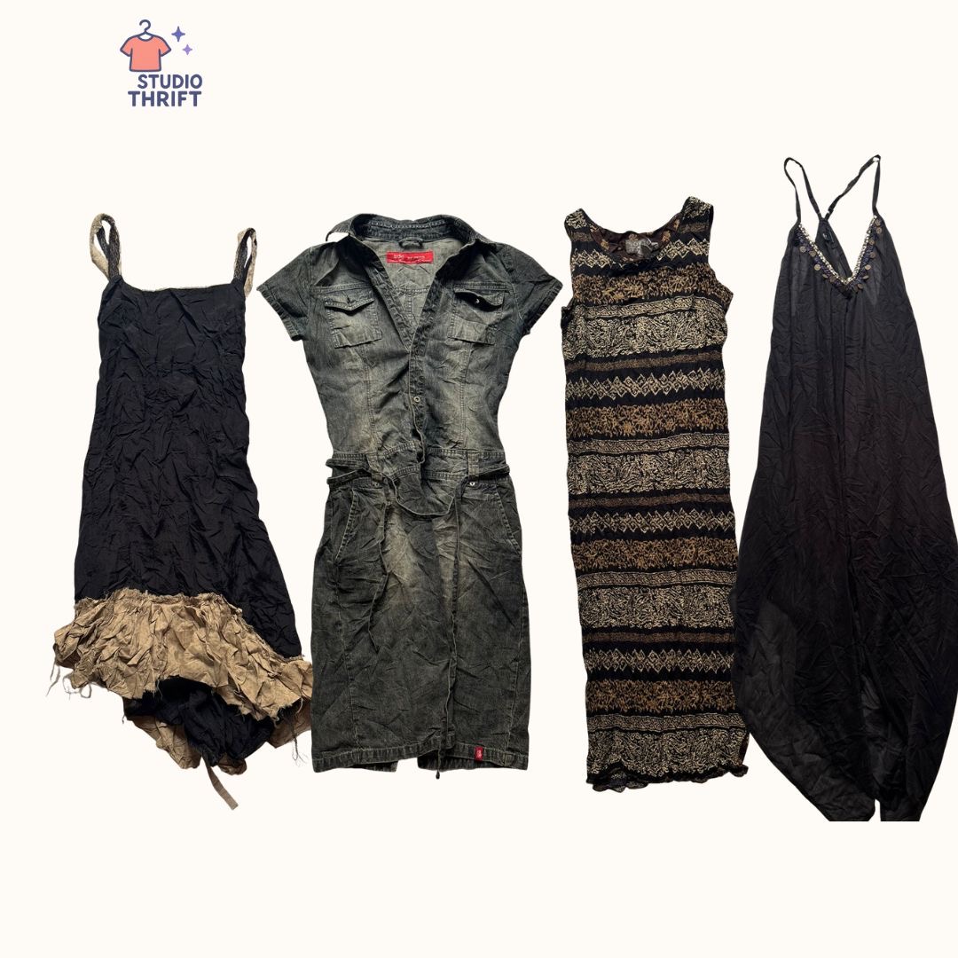 Grunge Utility Y2K Dress(DR-062)