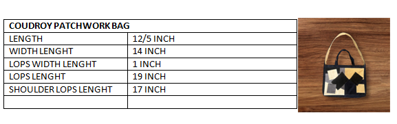 Upcycled Corduroy Patchwork Taschen