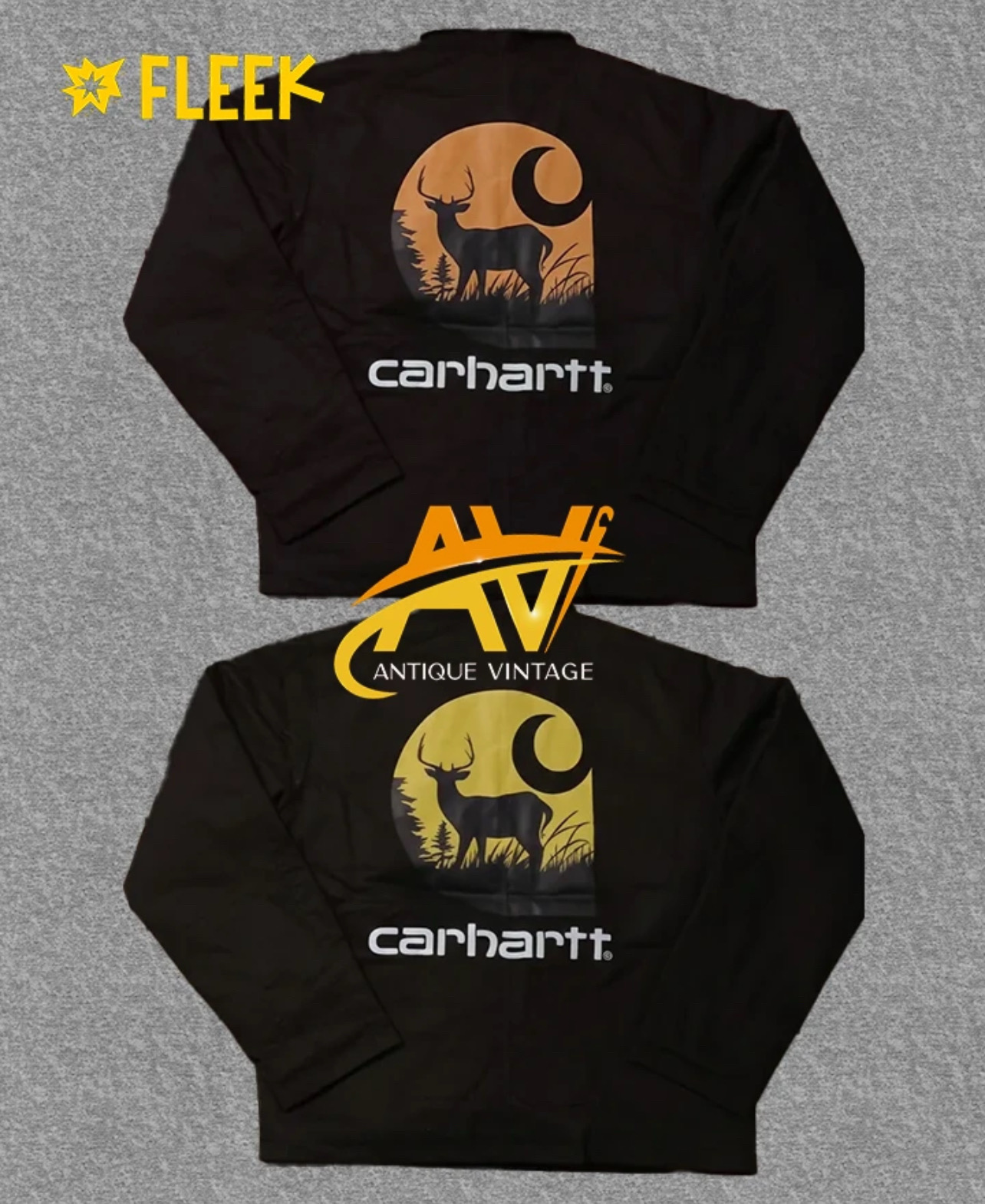 Carhartt Rework Stil schwarze Detroit-Jacke