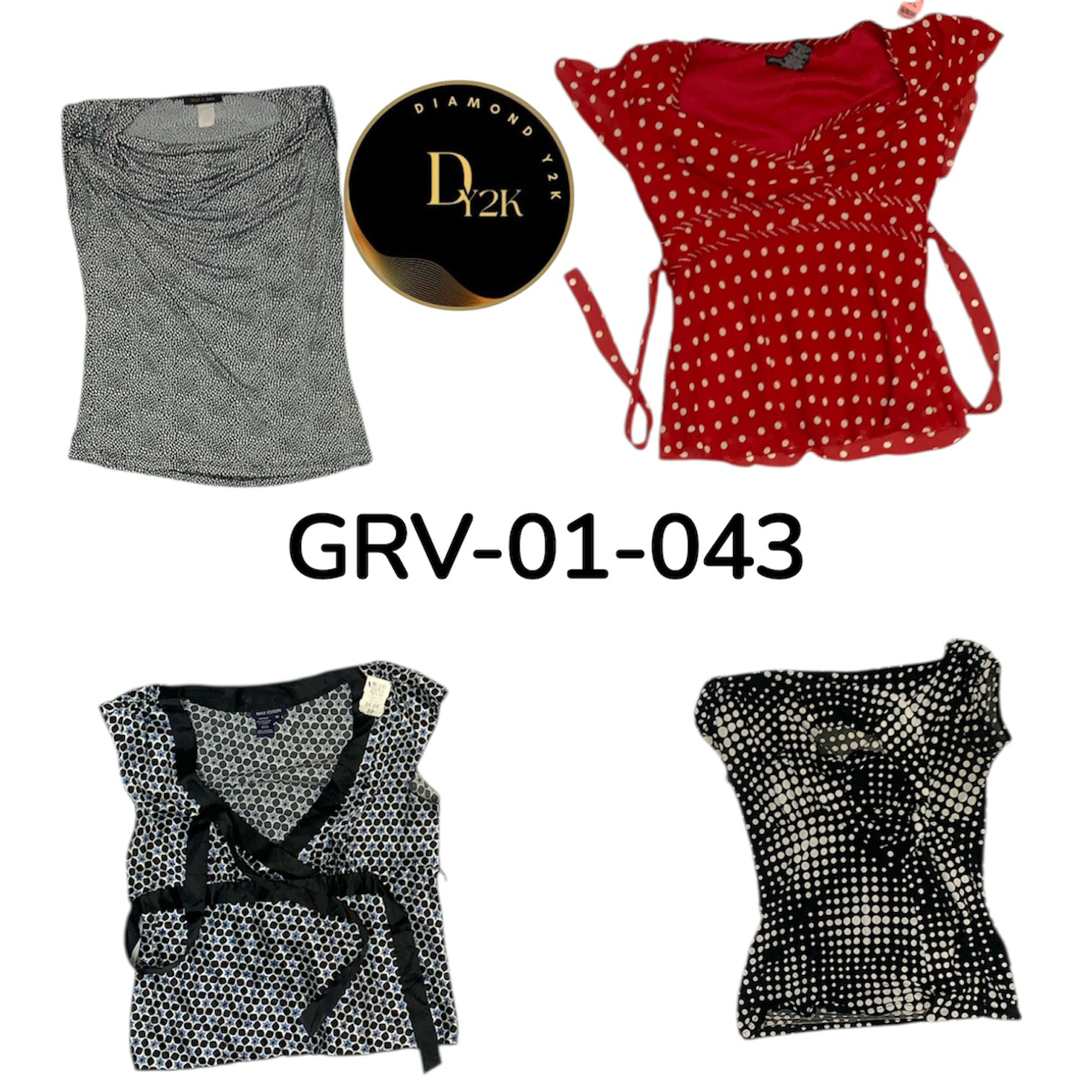 Y2K Blusa de Manga Curta – Top Retrô de Verão (GRV-01-043)