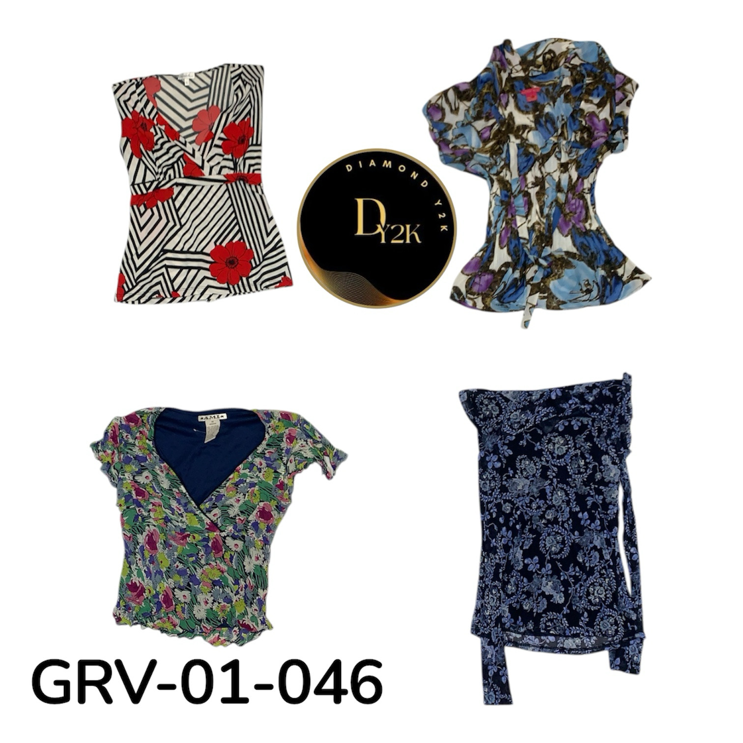 Retro Y2K Short Sleeve Blouse – Cute Casual Wear (GRV-01-046)