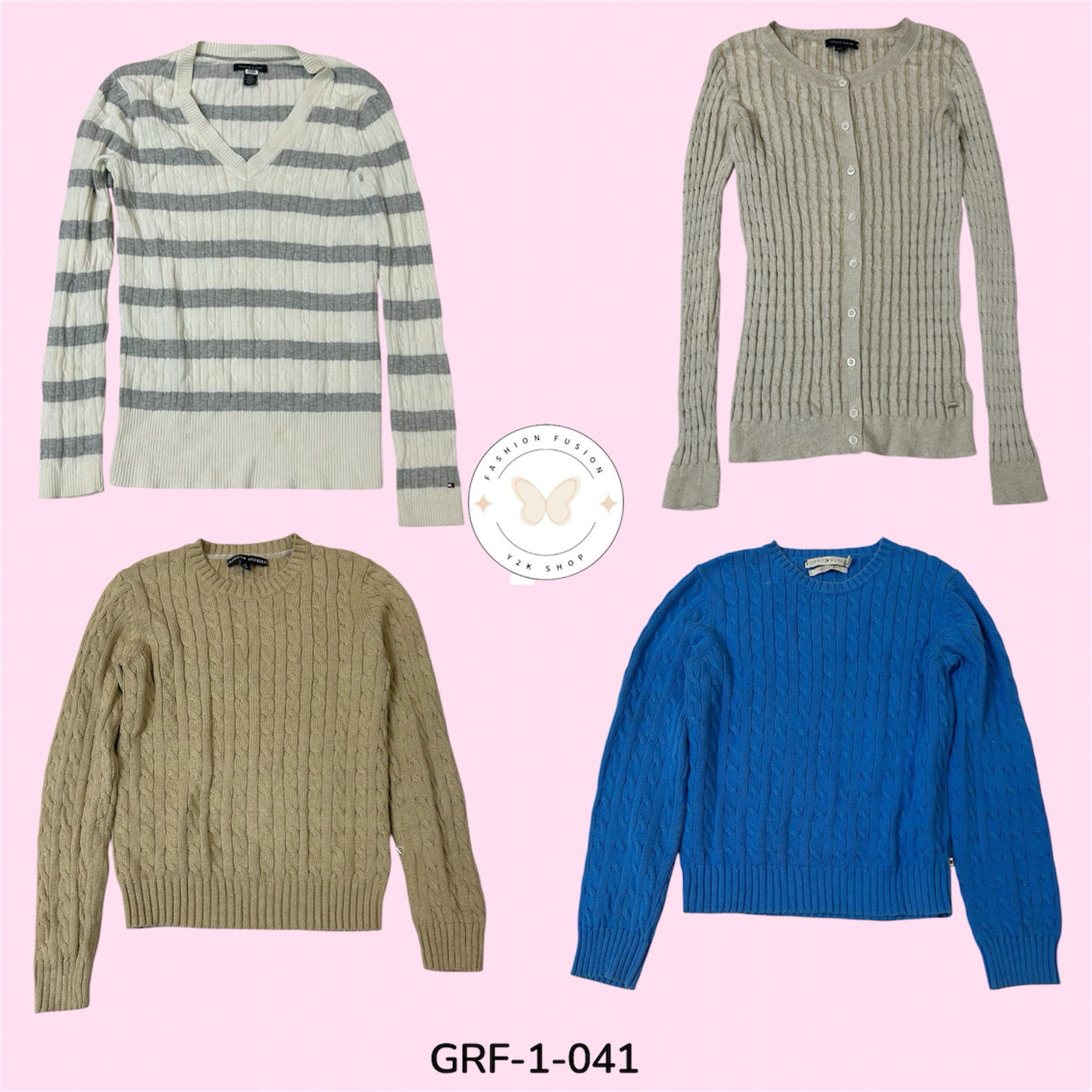 Retro Y2K Tommy Hilfiger Pullover – Timeless Knit Streetwear (GRF-1-041)