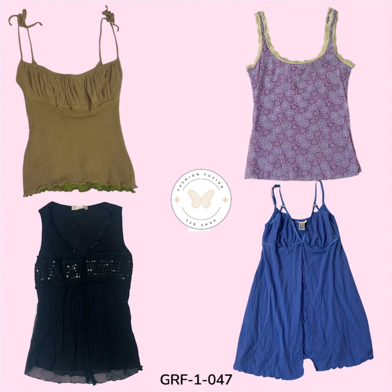 Y2K Satin Cami Top – Klassischer 2000er Party-Stil (GRF-1-047)