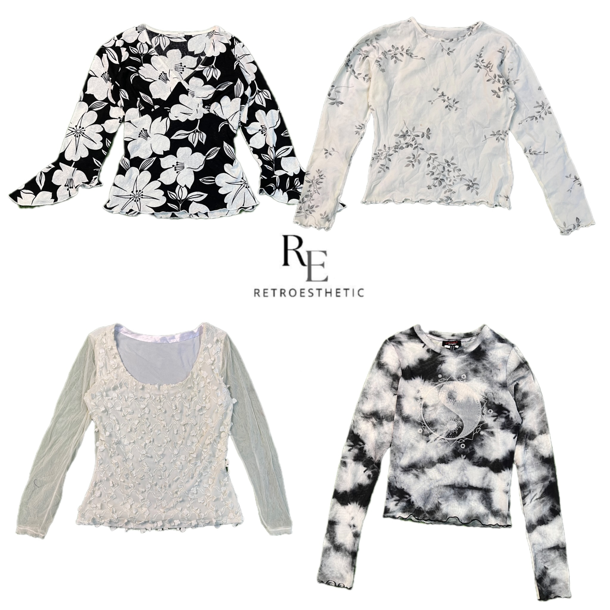 Y2K Cute Vibe Long Sleeve Tops RE-2722