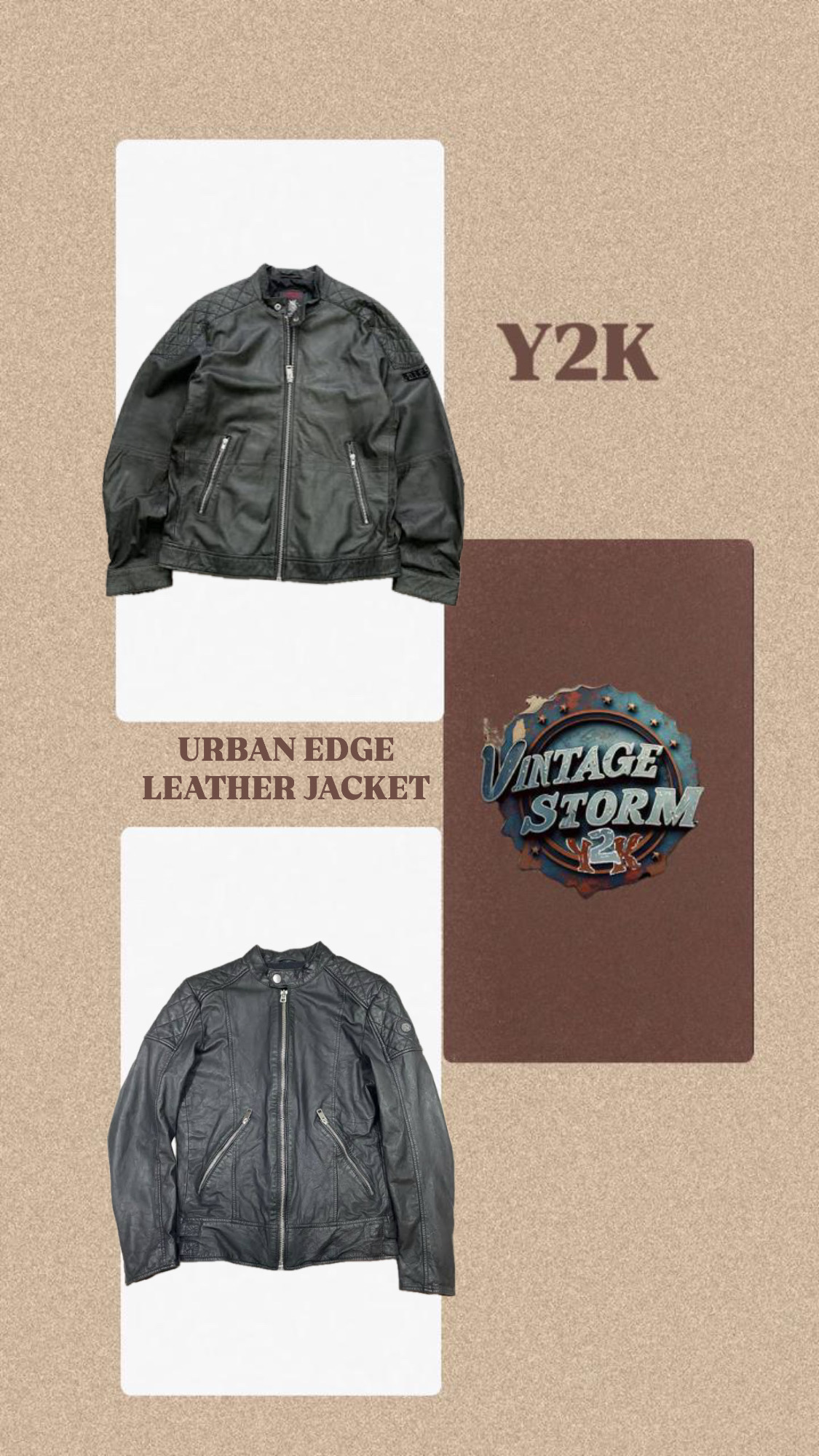 Y2Kアーバンエッジレザージャケット