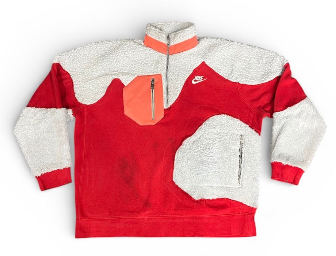 Fs-66 Upcycled sweater with nike sweatshirt