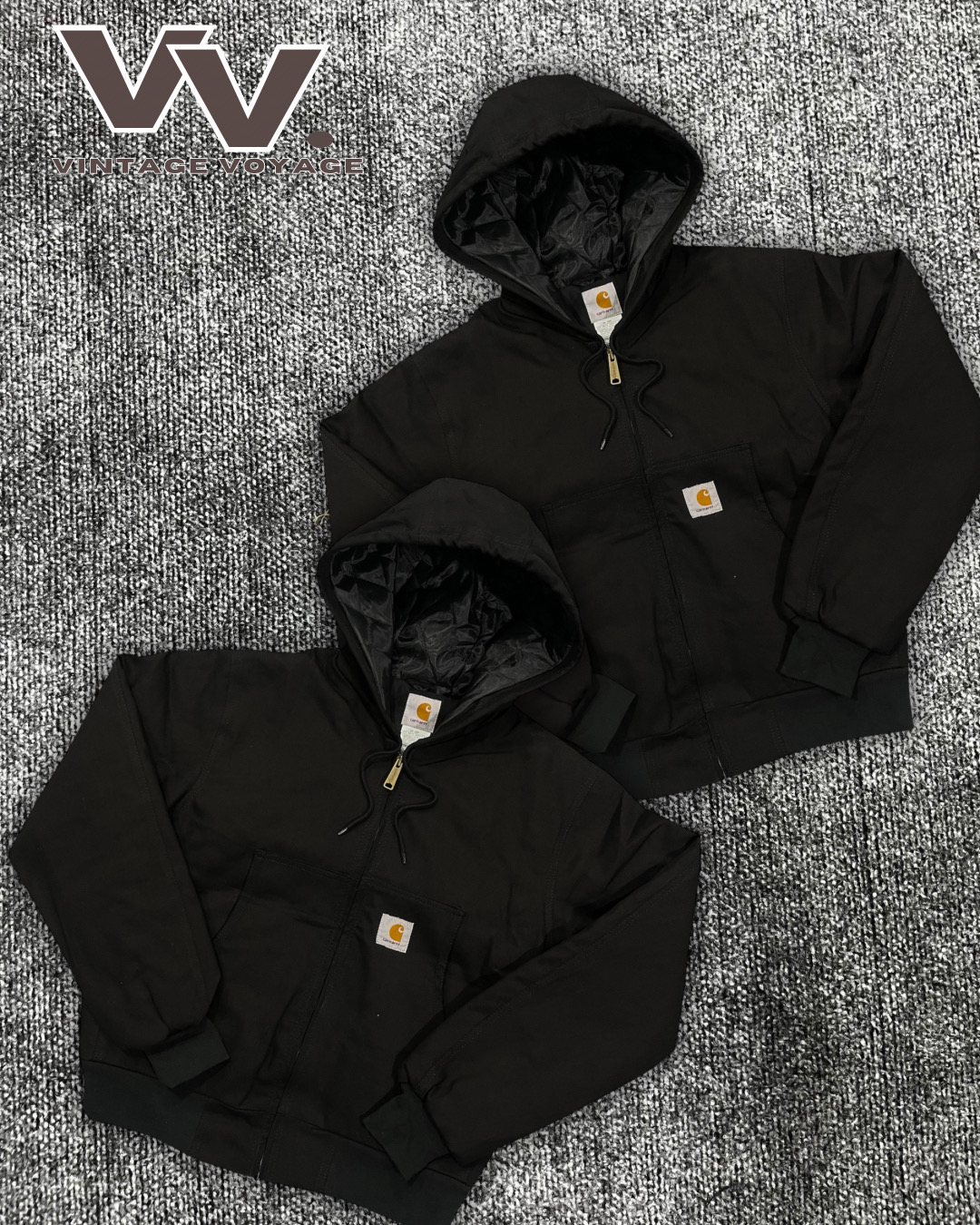 Manteaux actifs noirs relookés Carhartt #10126