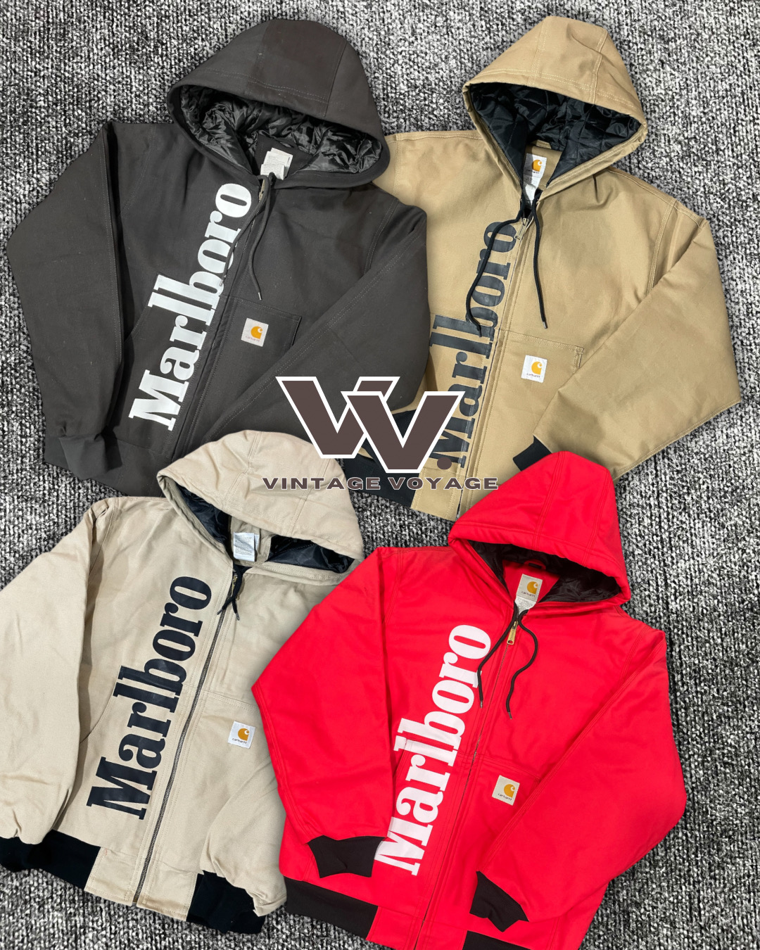 Carhartt x Marlboro reworked style mix colour active jackets #10126