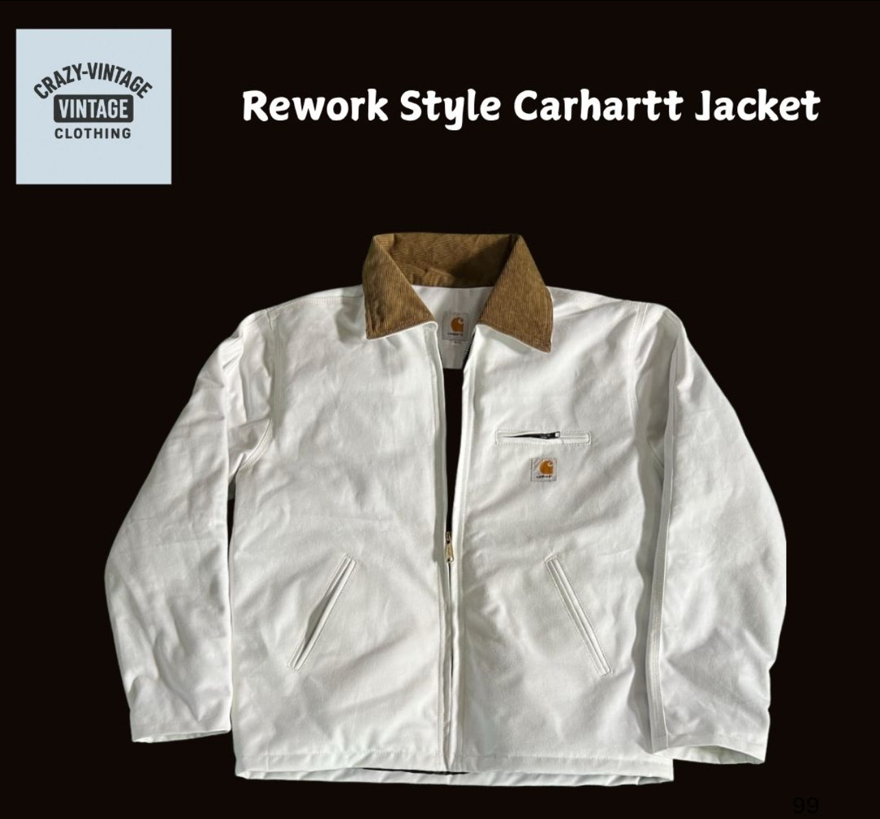 Carhartt rework style white Detroit jacket