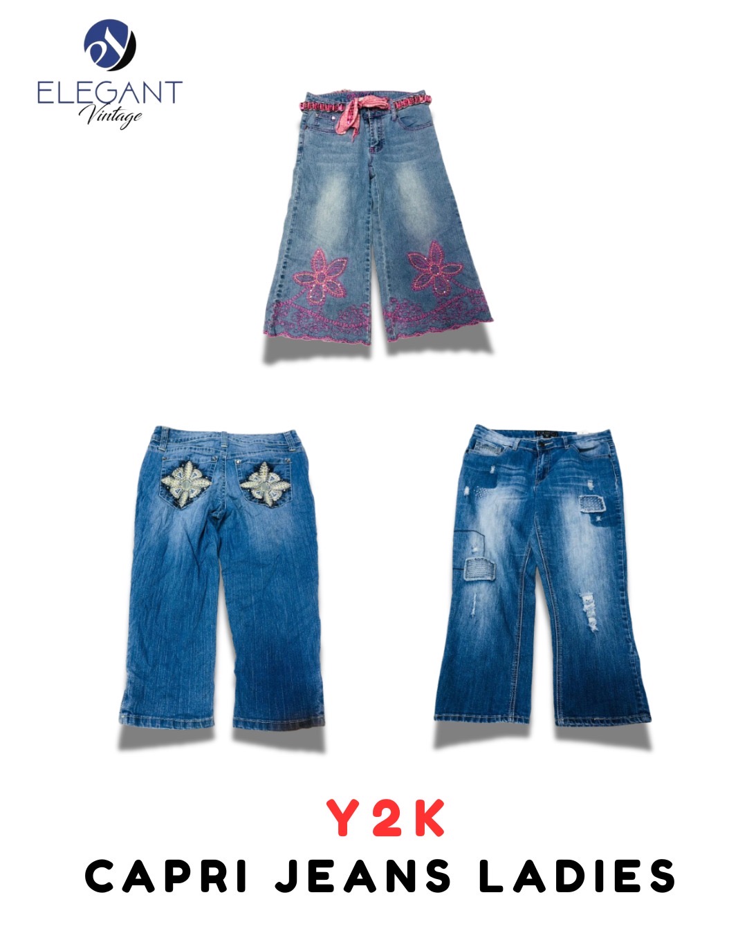 Y2K Capri Jeans Ladies - EV1932