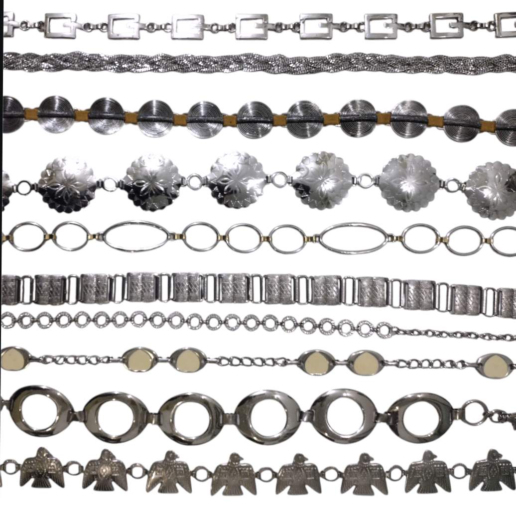 Y2Kシルバーチェーンベルト