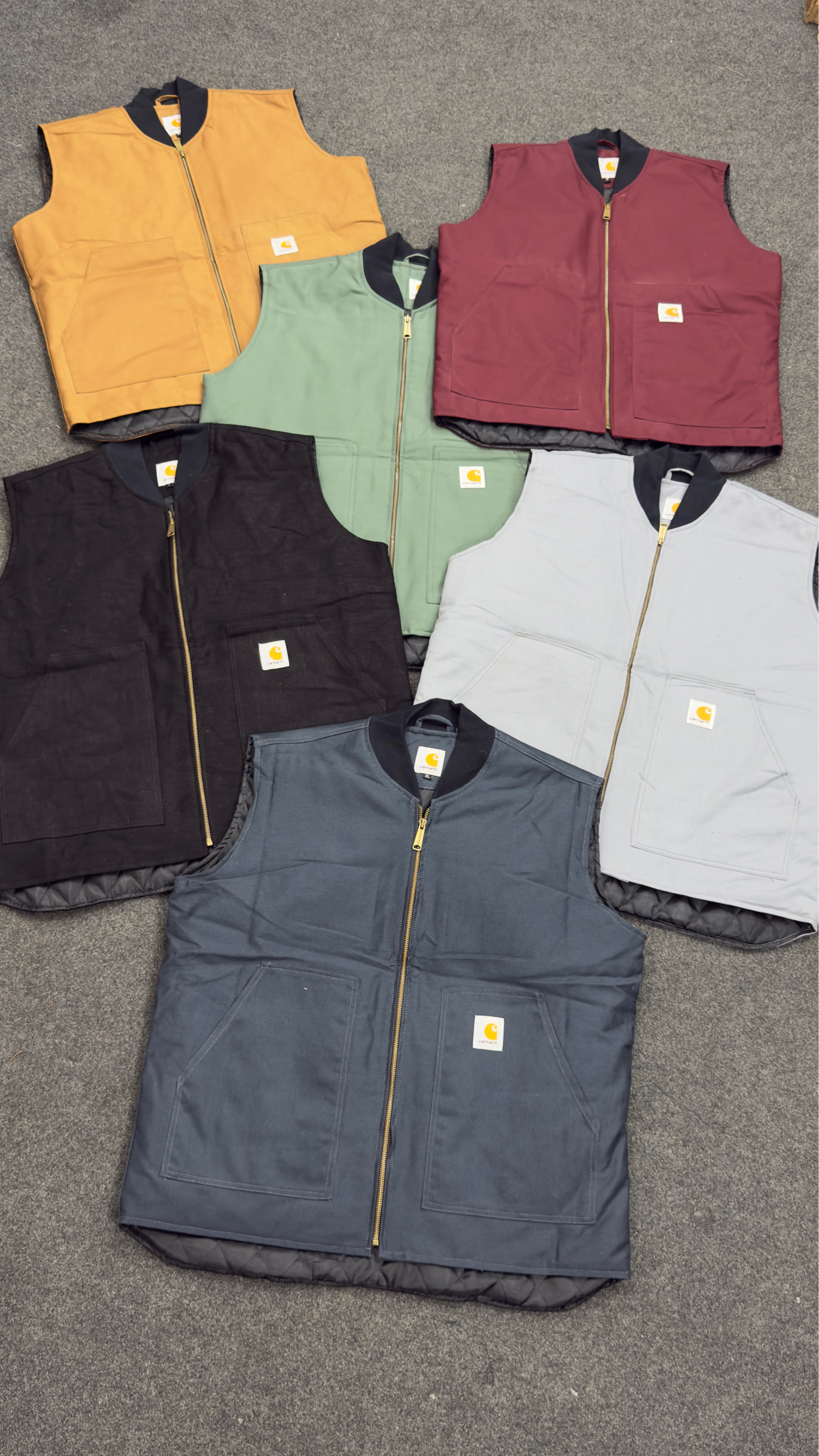 カーハート ジレ ミックスカラー リワークスタイル