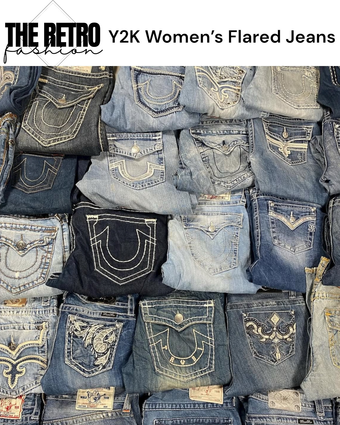 Calças Flare Femininas Y2K