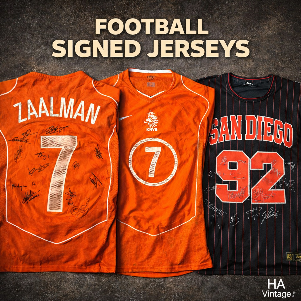 サイン入りサッカージャージ – 本物のヴィンテージ作品