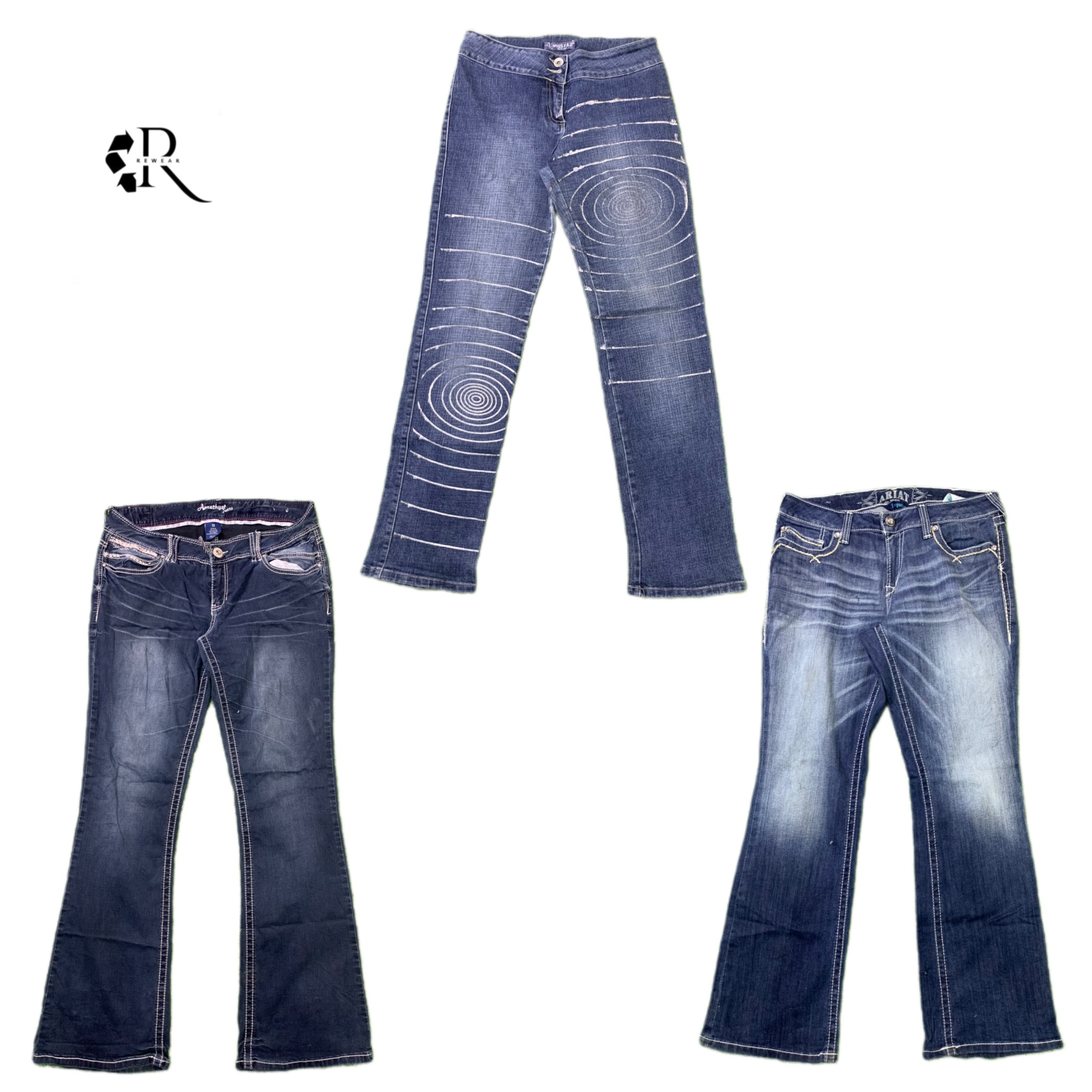 Y2K Unqiue Embroidery  Jeans RW-1446