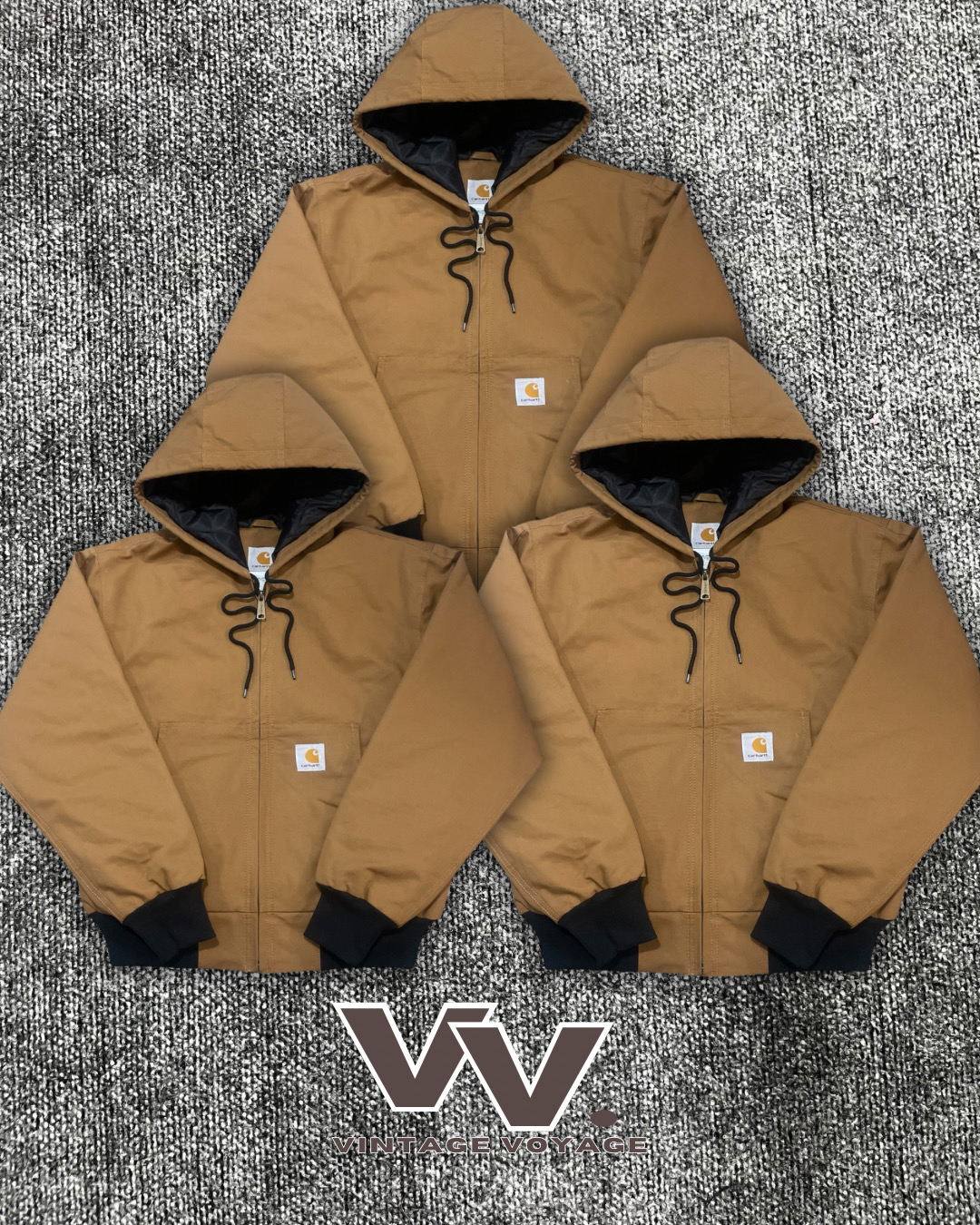 Vestes actives de couleur tan retravaillées Carhartt #12126
