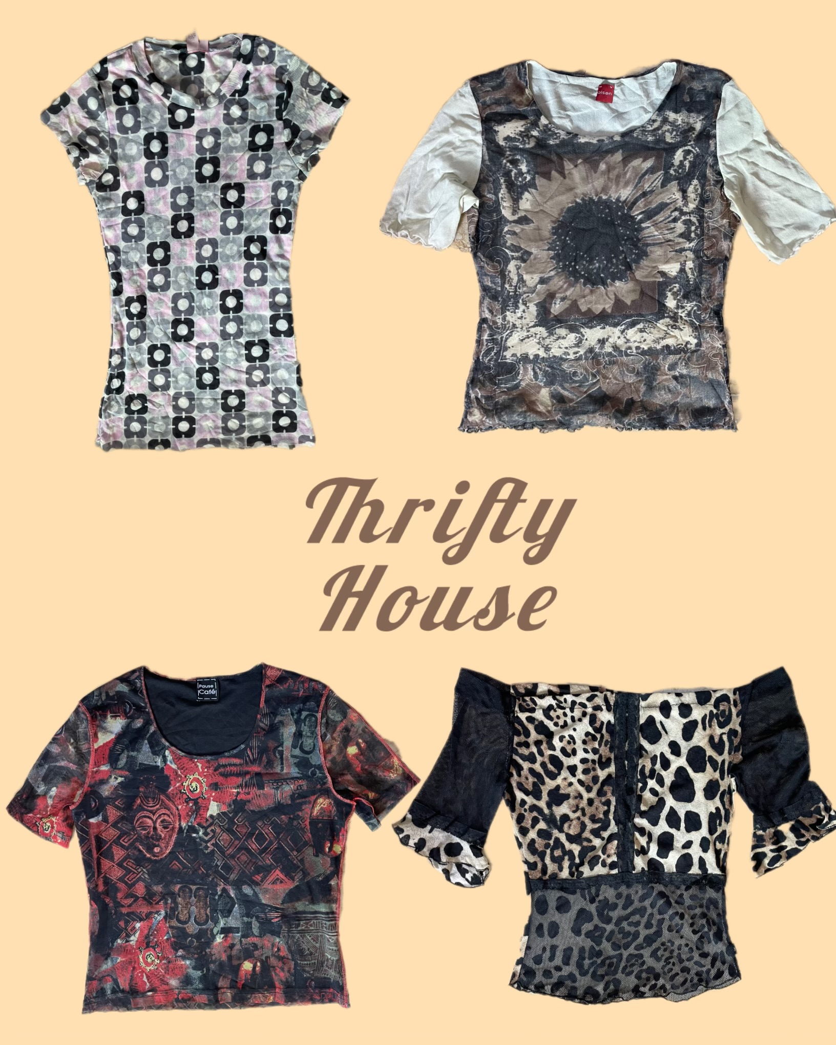 Graphic Y2k Mix Tops(TH/080)