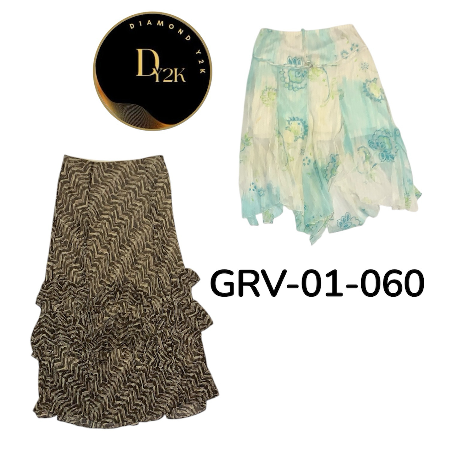 Saia de Poliéster Estética Y2K – Uso Casual Diário (GRV-01-060)