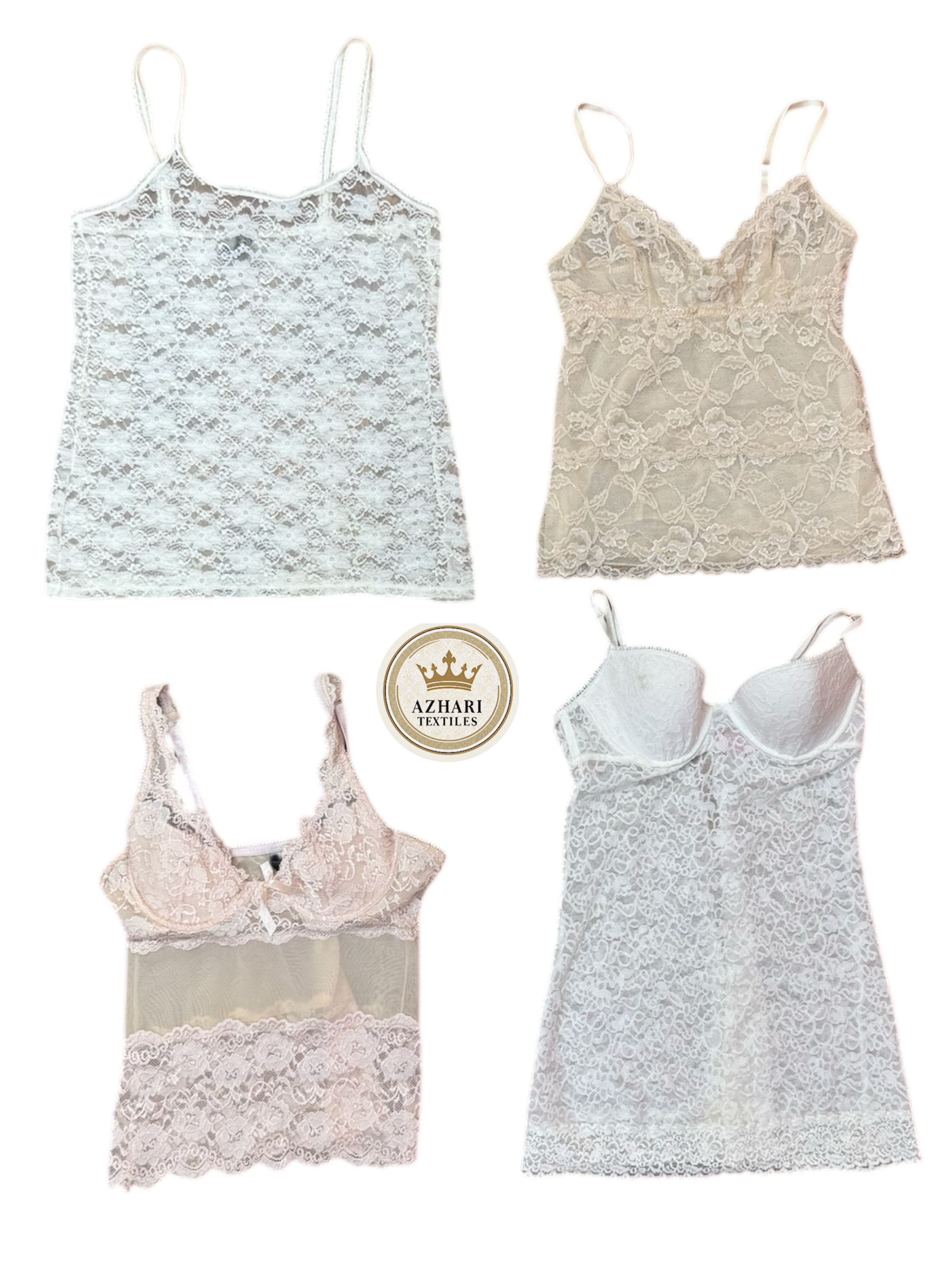 Corsages blancs en dentelle Y2K chez 318