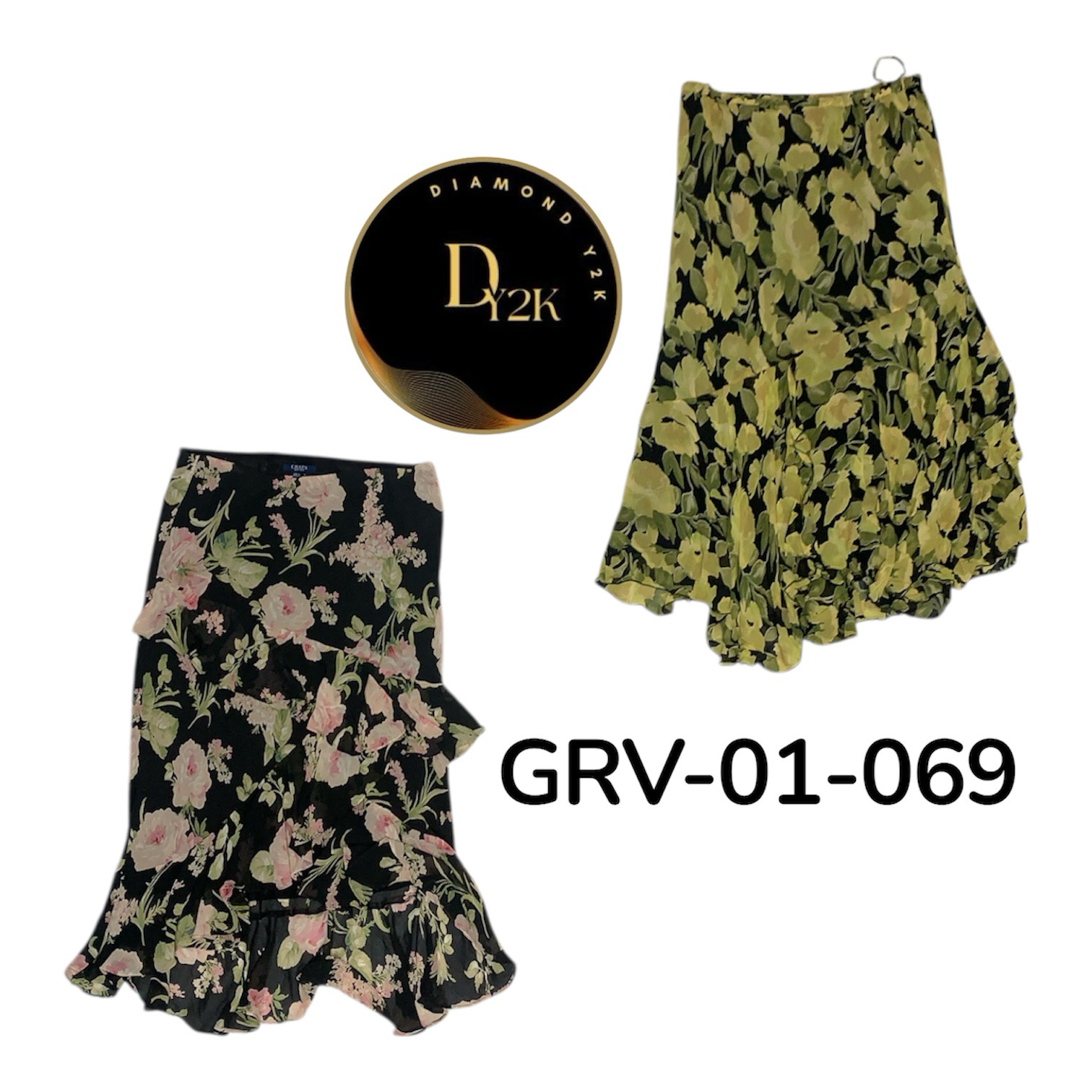 Saia de Poliéster Y2K Trendy – Moda de Rua Retrô (GRV-01-069)