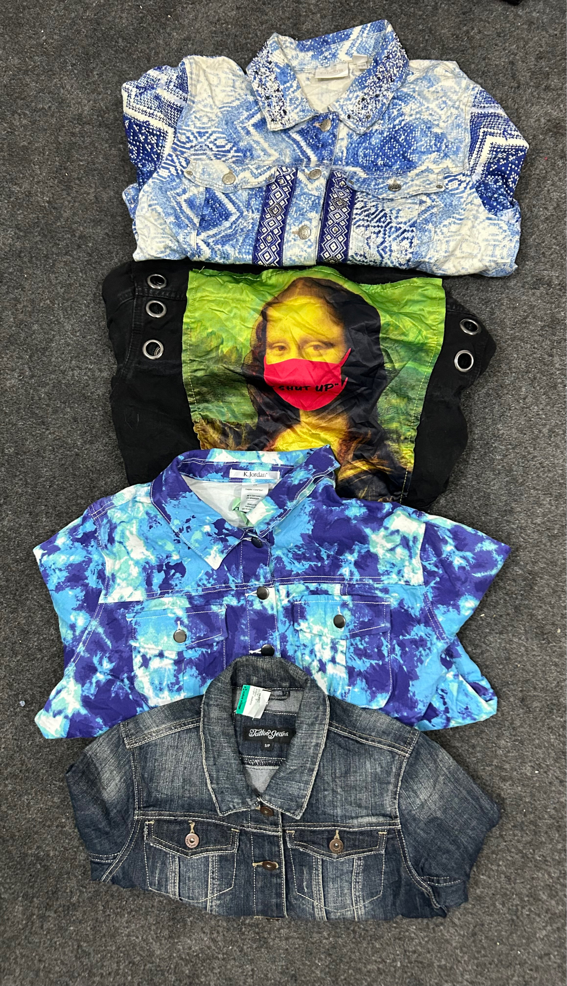 Jaqueta de denim Y2k para ladies