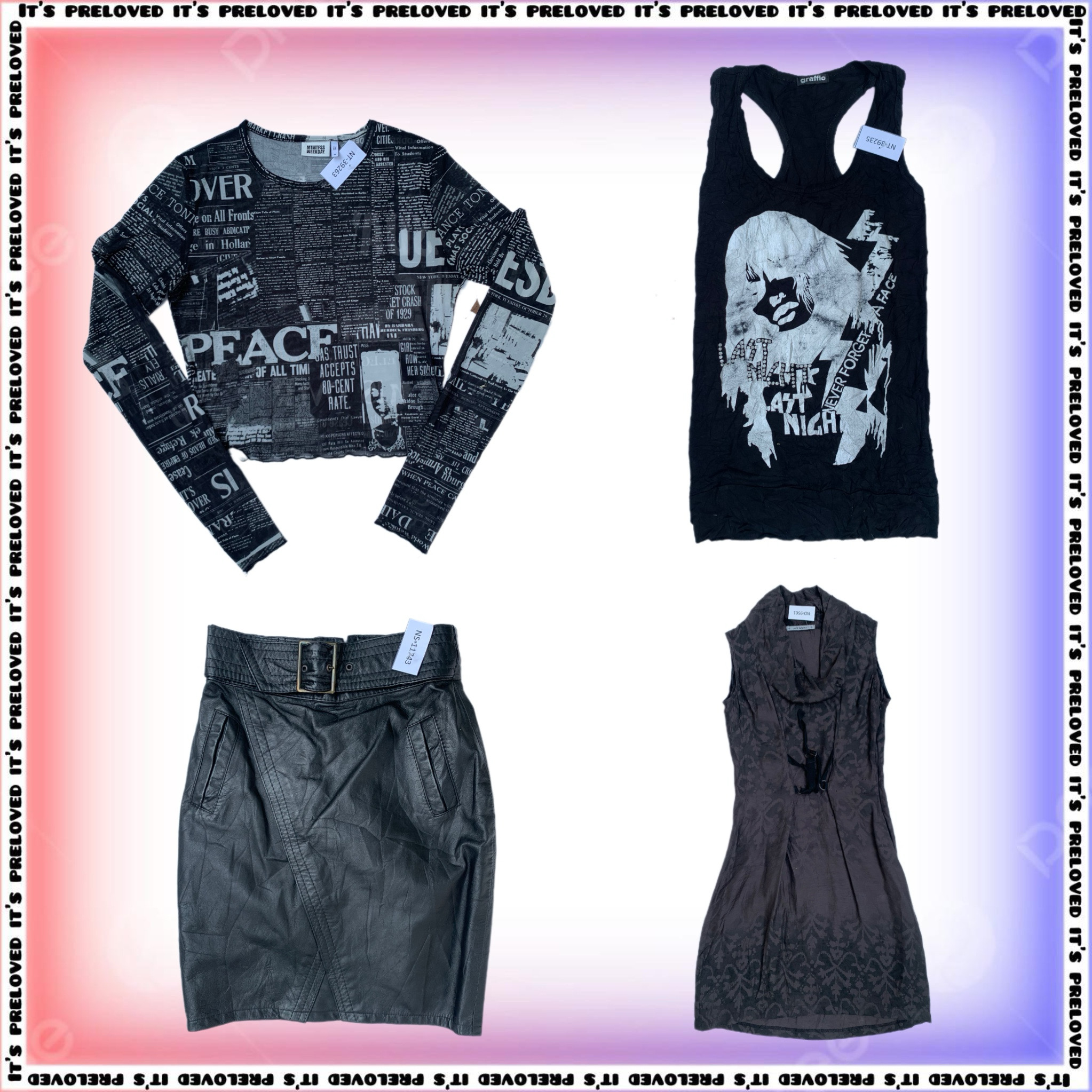 Pacote de Estilo Underground - Tops, Vestidos, Saias (SS-1828)