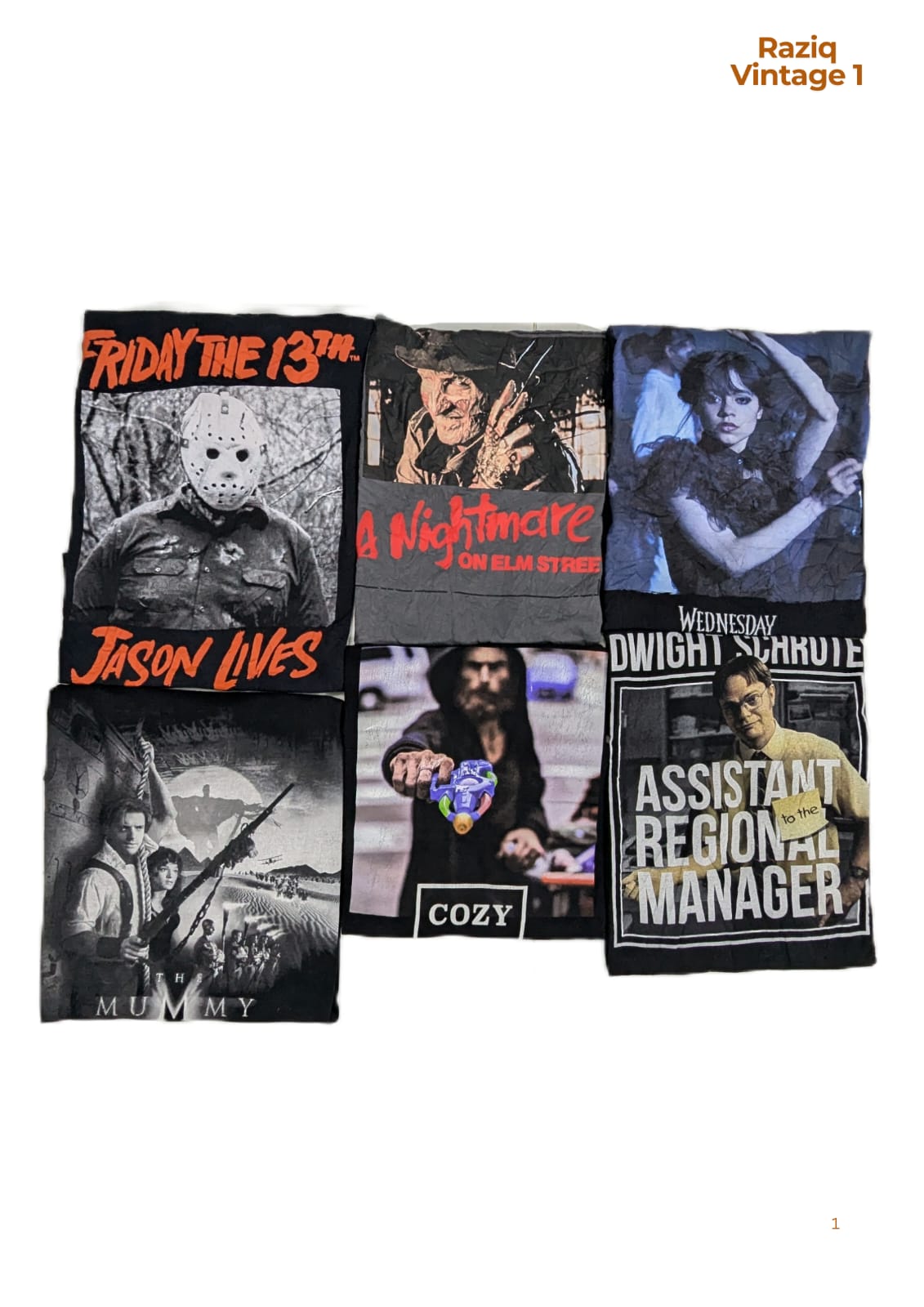 💥 RV1738 ヴィンテージプリントTシャツ