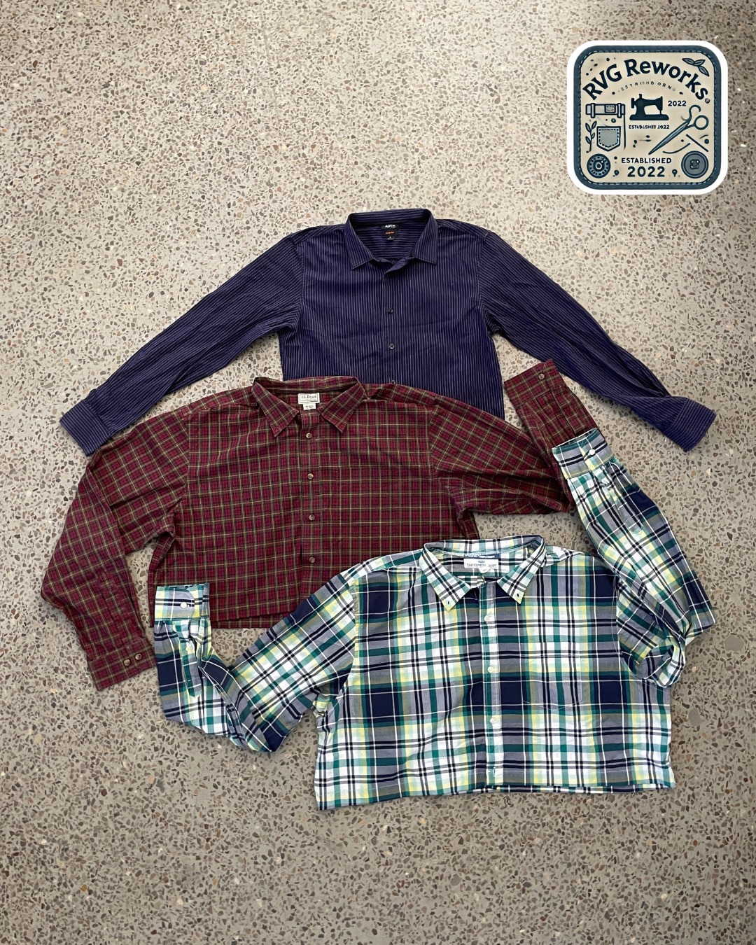 Upcycled Crop Collar Shirt 15 pcs