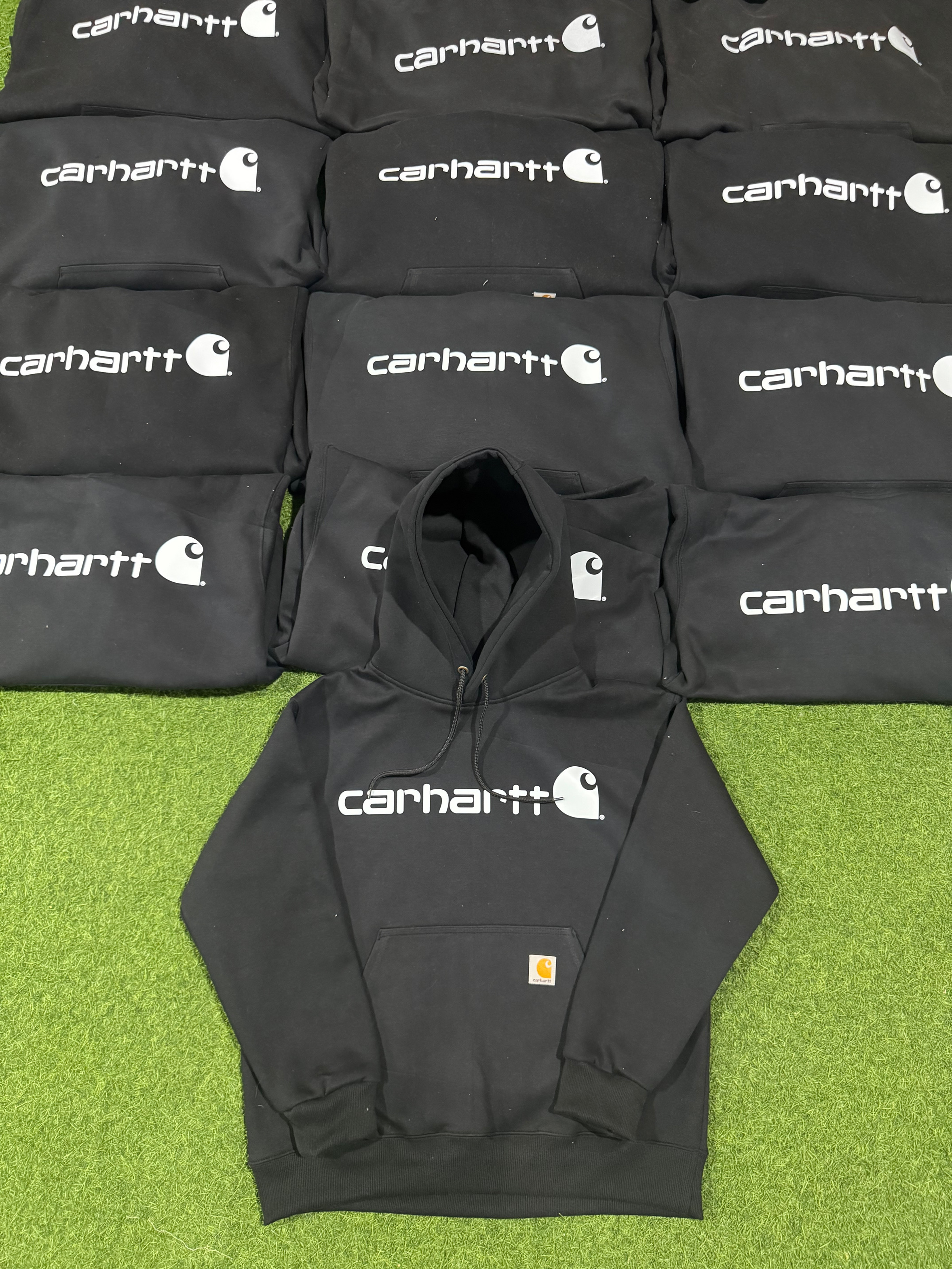 Rework style black hoodies carhartt