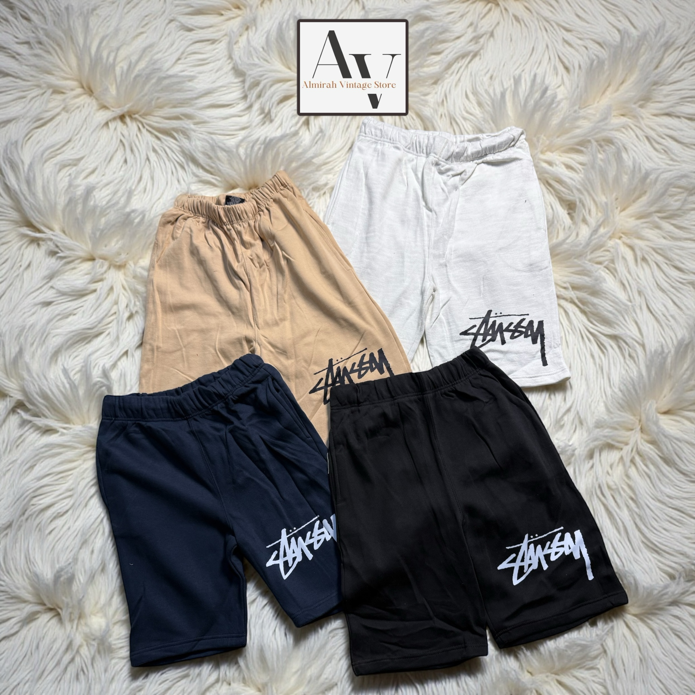 Stussy rework style stussy print shorts