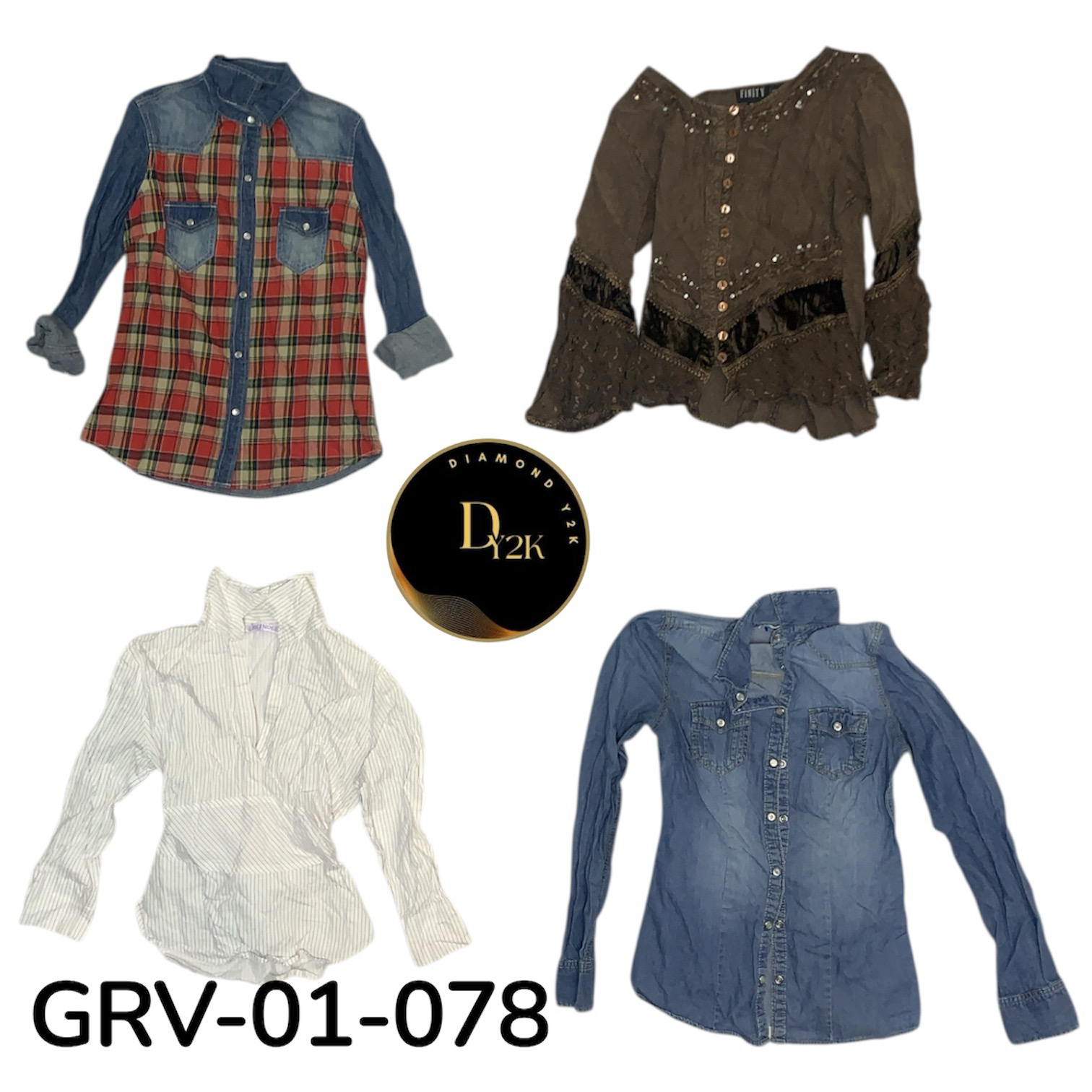 Niedliche Y2K-Bluse für Frauen – Trendiges langes Kurzarmoberteil (GRV-01-078)