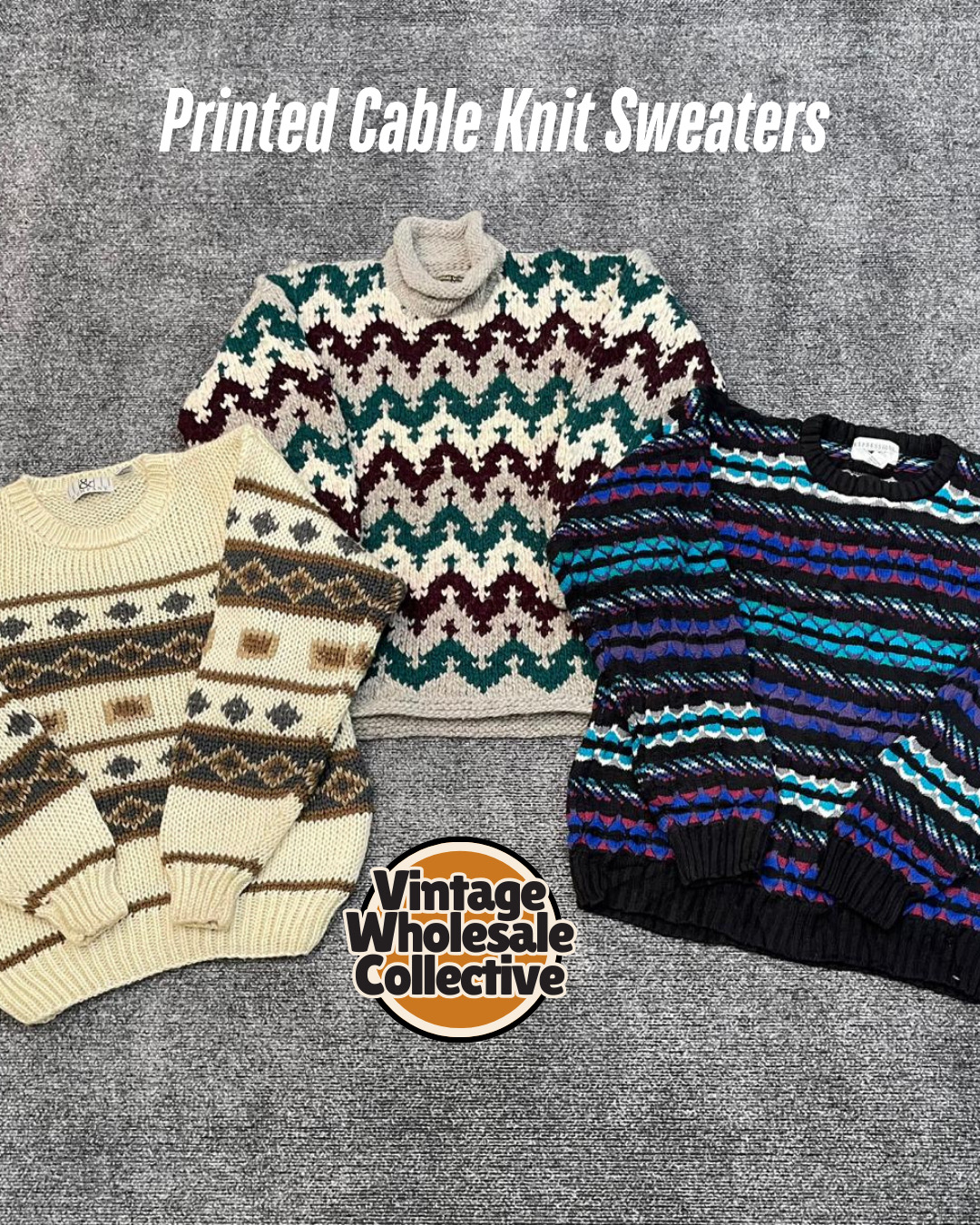 Maglioni a maglia cavo stampati - (13/01)