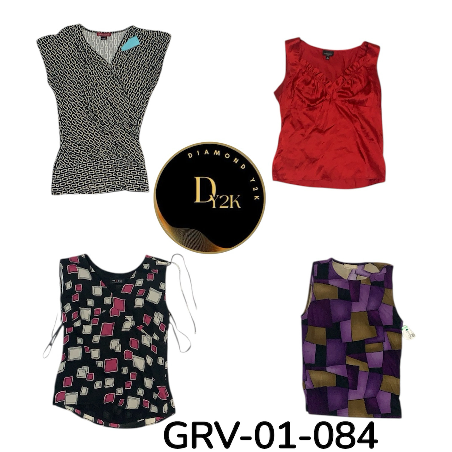 Y2K Button-Up Bluse – Von den 2000er Jahren inspirierte Mode (GRV-01-084)