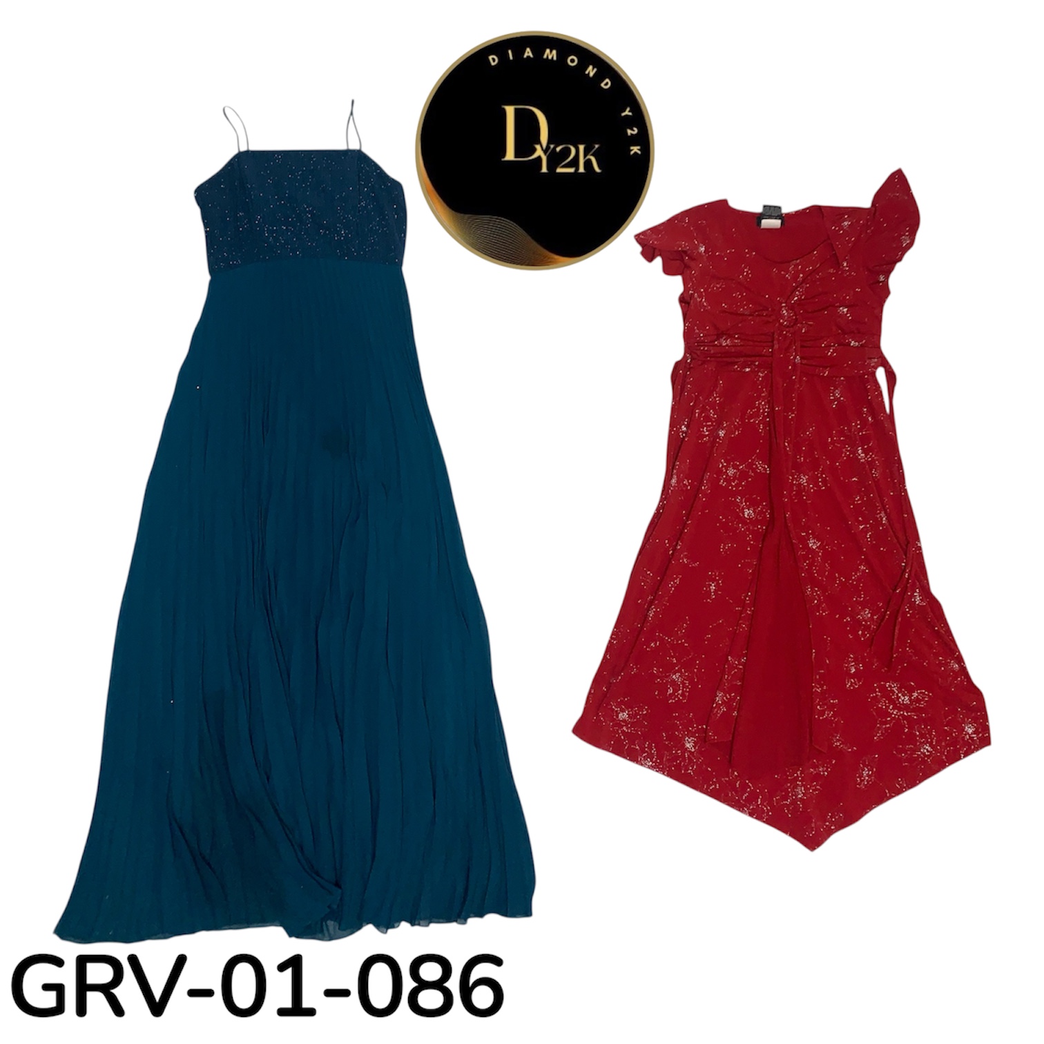 Y2K Poly Kleid – Retro 2000er Mini Kleid (GRV-01-086)