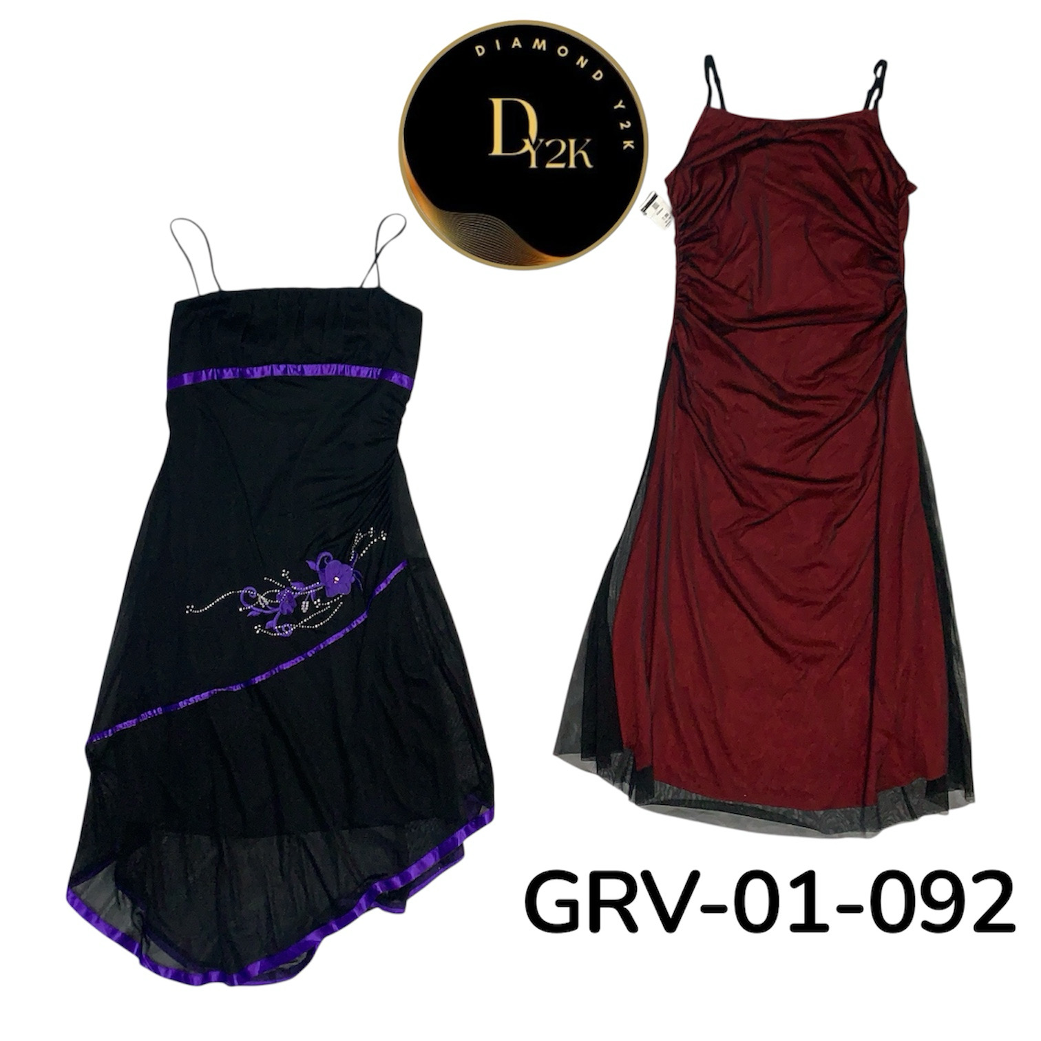 Vestito in poliestere Y2K comodo e carino – Stile retro quotidiano (GRV-01-092)