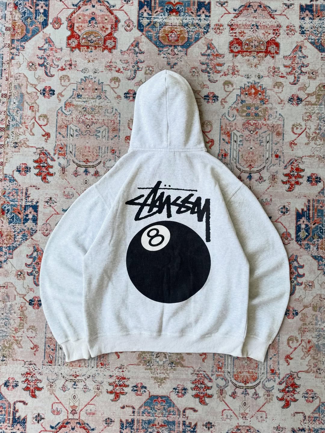 Stussy rework style 8 ball pullover hoodie
