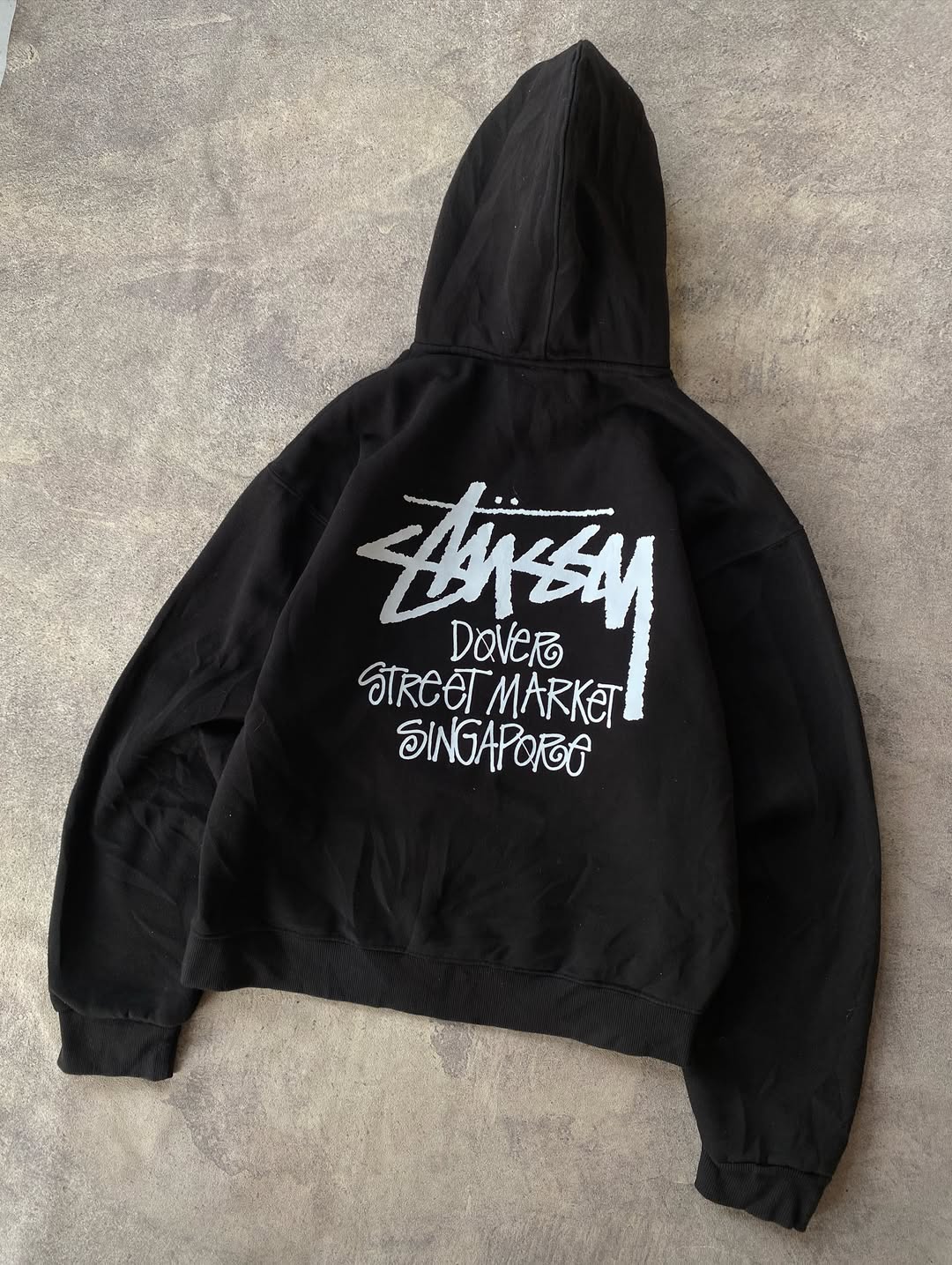 Stussy rework style Singapore pullover hoodie