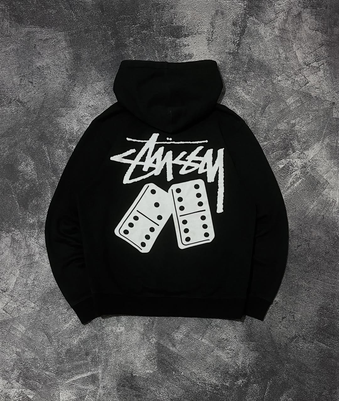 Stussy rework style dice pullover hoodie