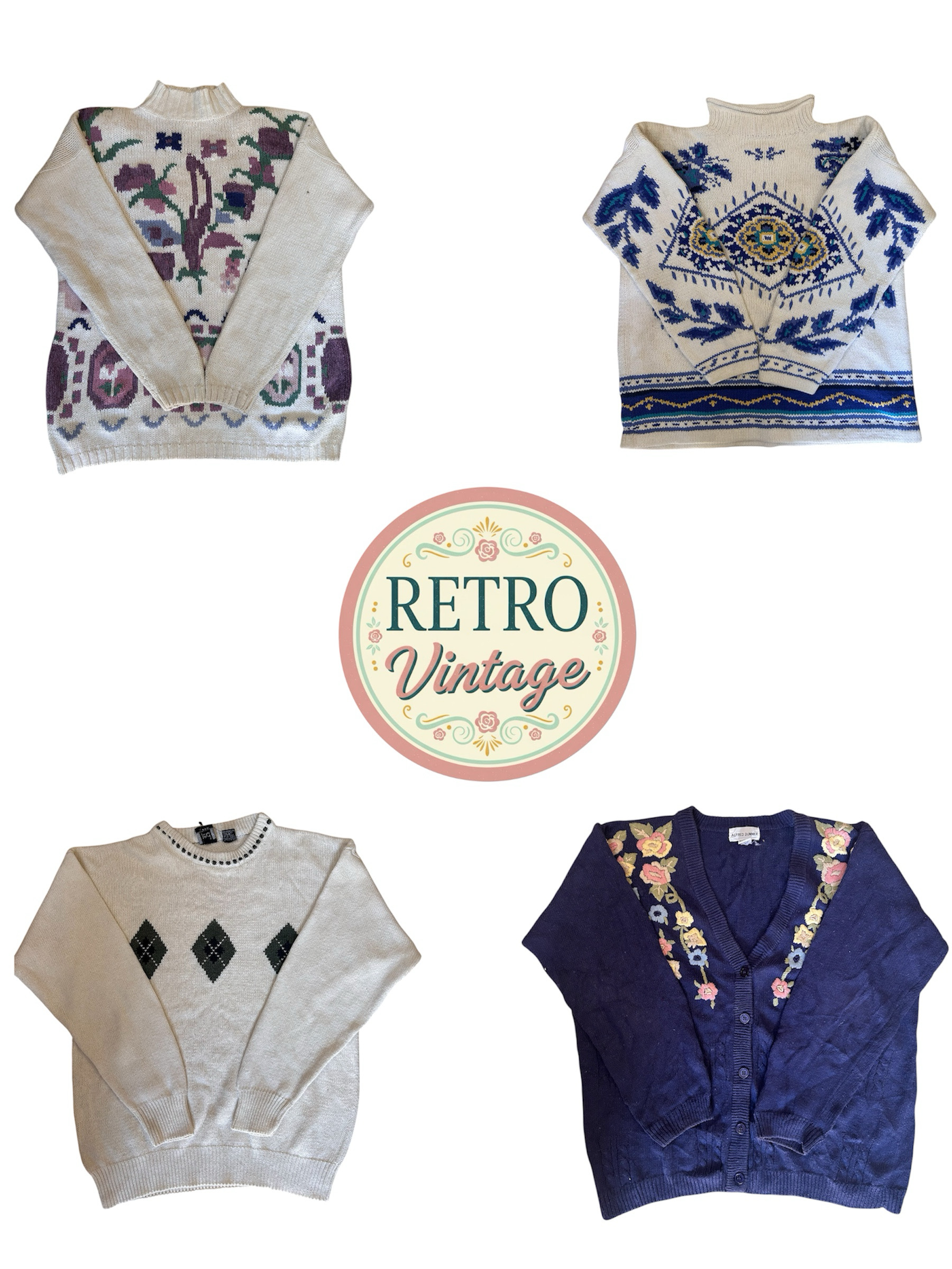 Elegant Pattern vintage style Knitwear – Winter Bestseller <E>