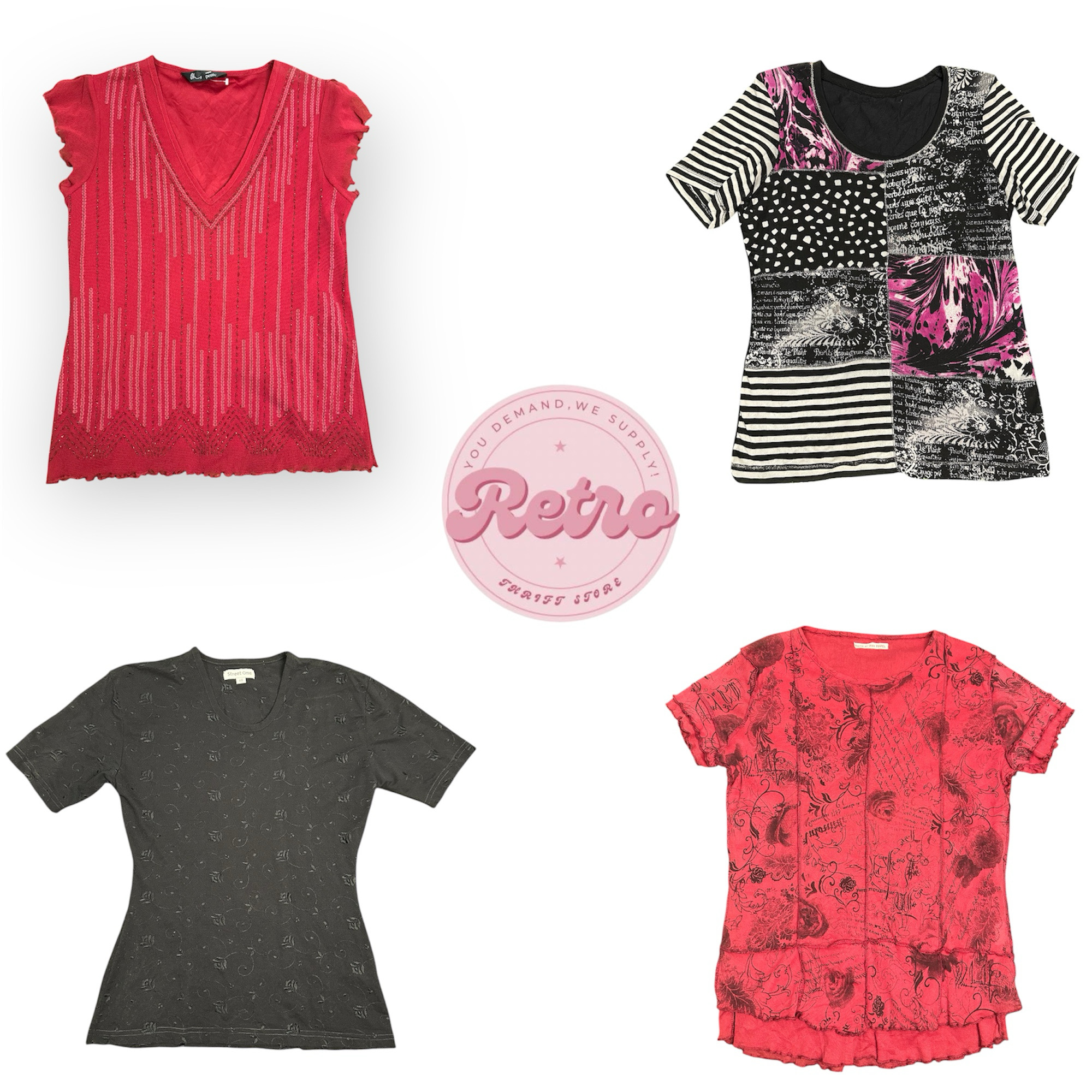 Y2k Vintage style Candy Heart Top — Valentine Edit..