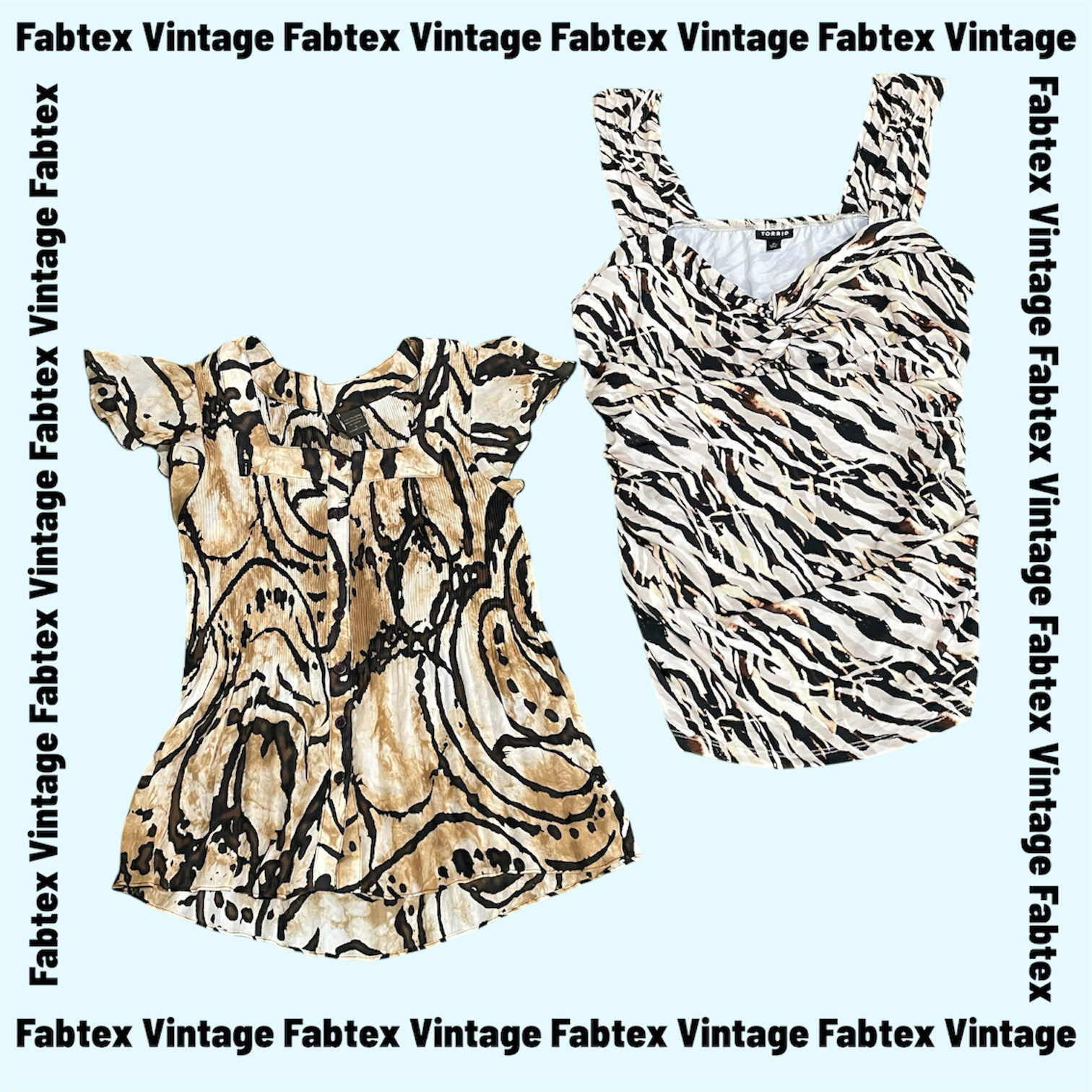 (FV-839) Y2K Gepard Druck Tops