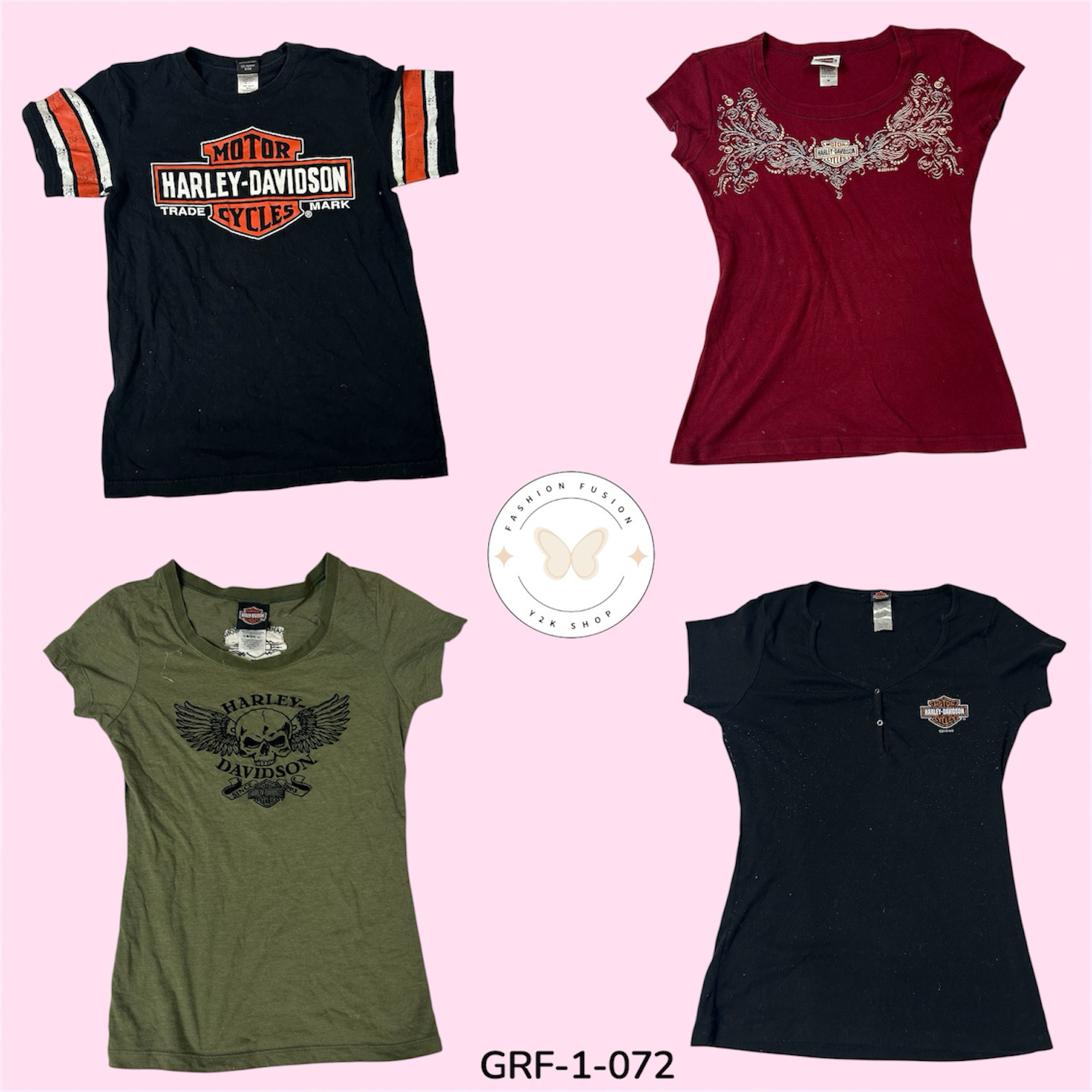 Y2K Harley Racing Graphic T-Shirt – 2000s Biker Vibe (GRF-1-072)