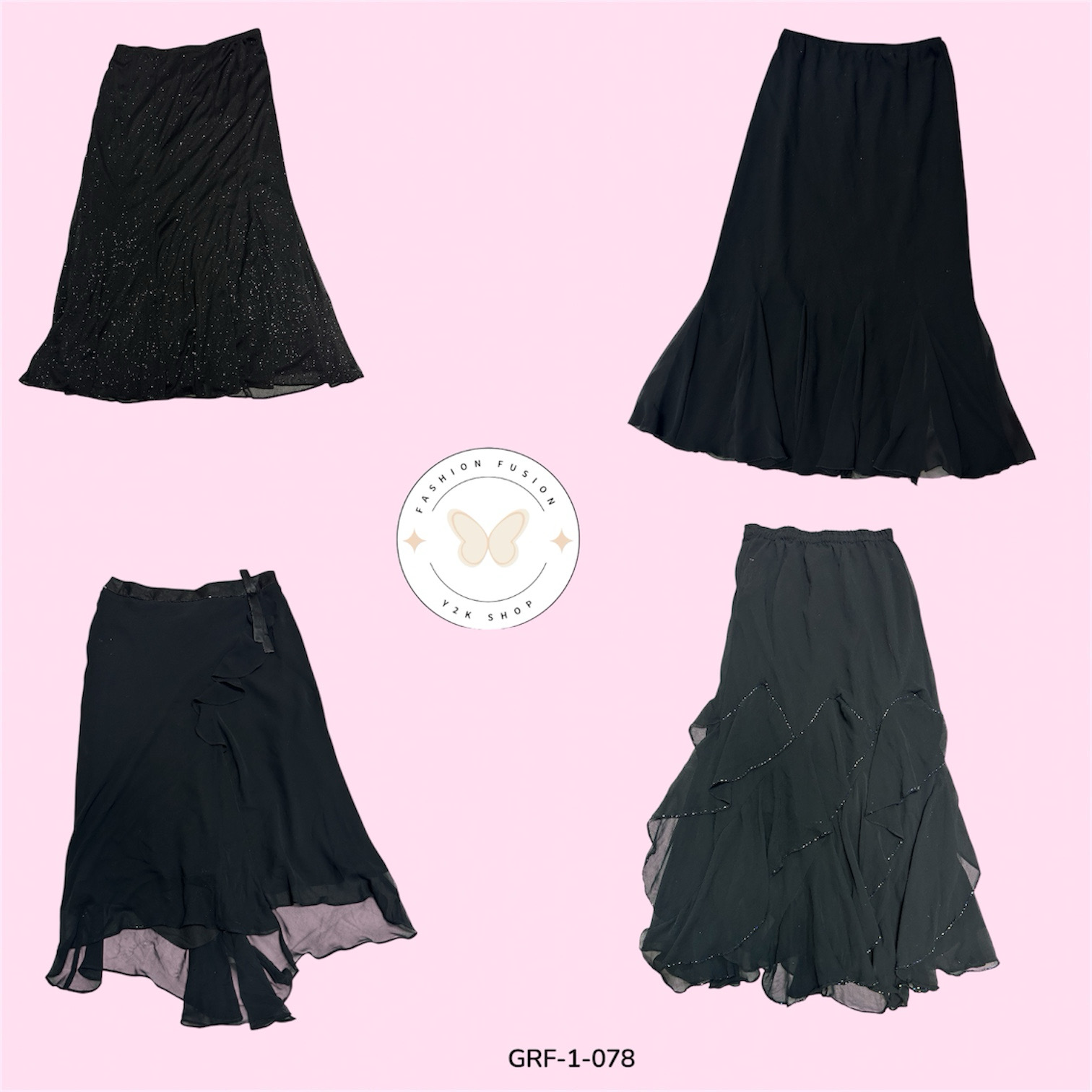 Y2K Cotton Skirt – Lightweight Summer Street Style (GRF-1-078)