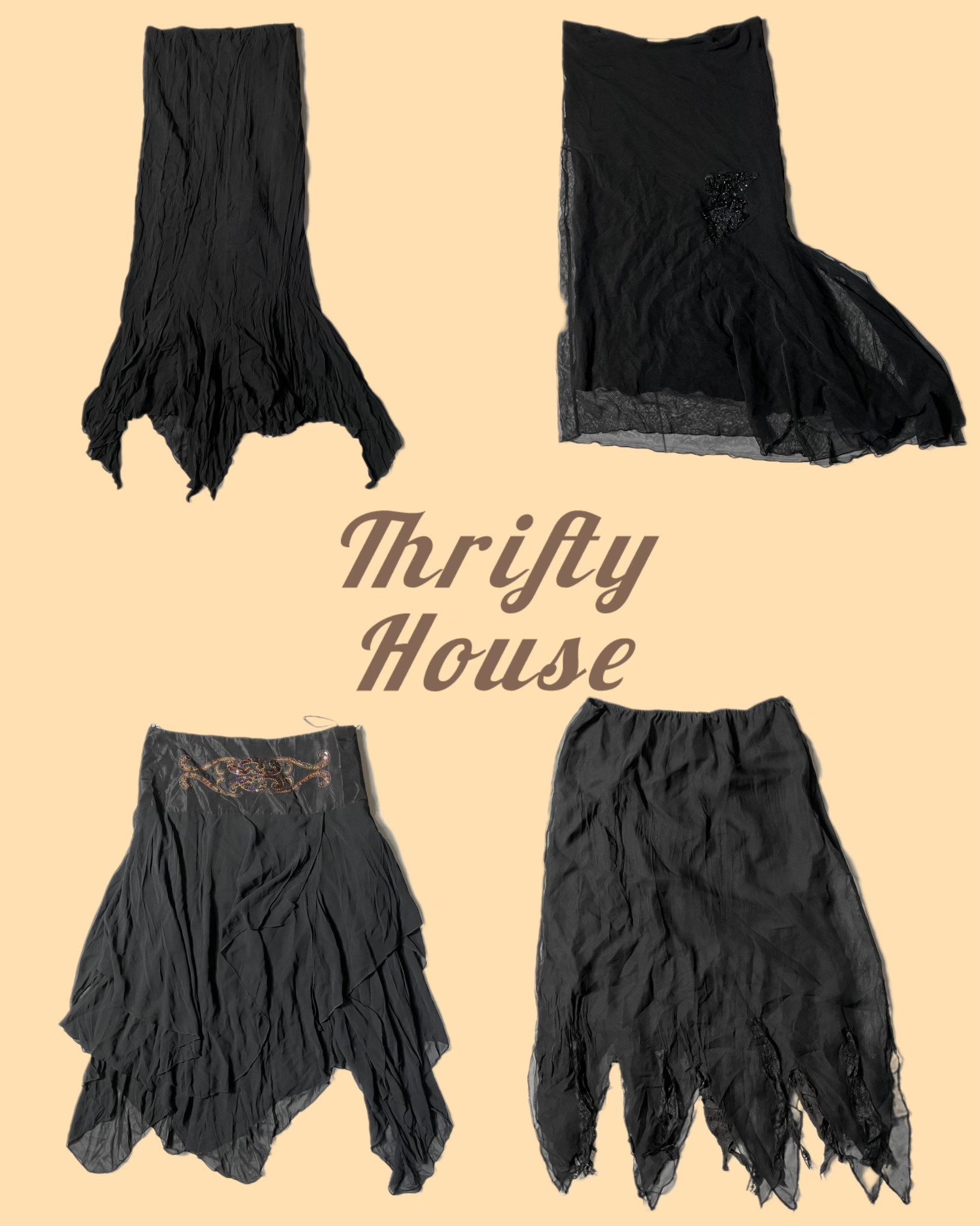 Y2k Aesymetrical Gothic Skirts(TH/094)