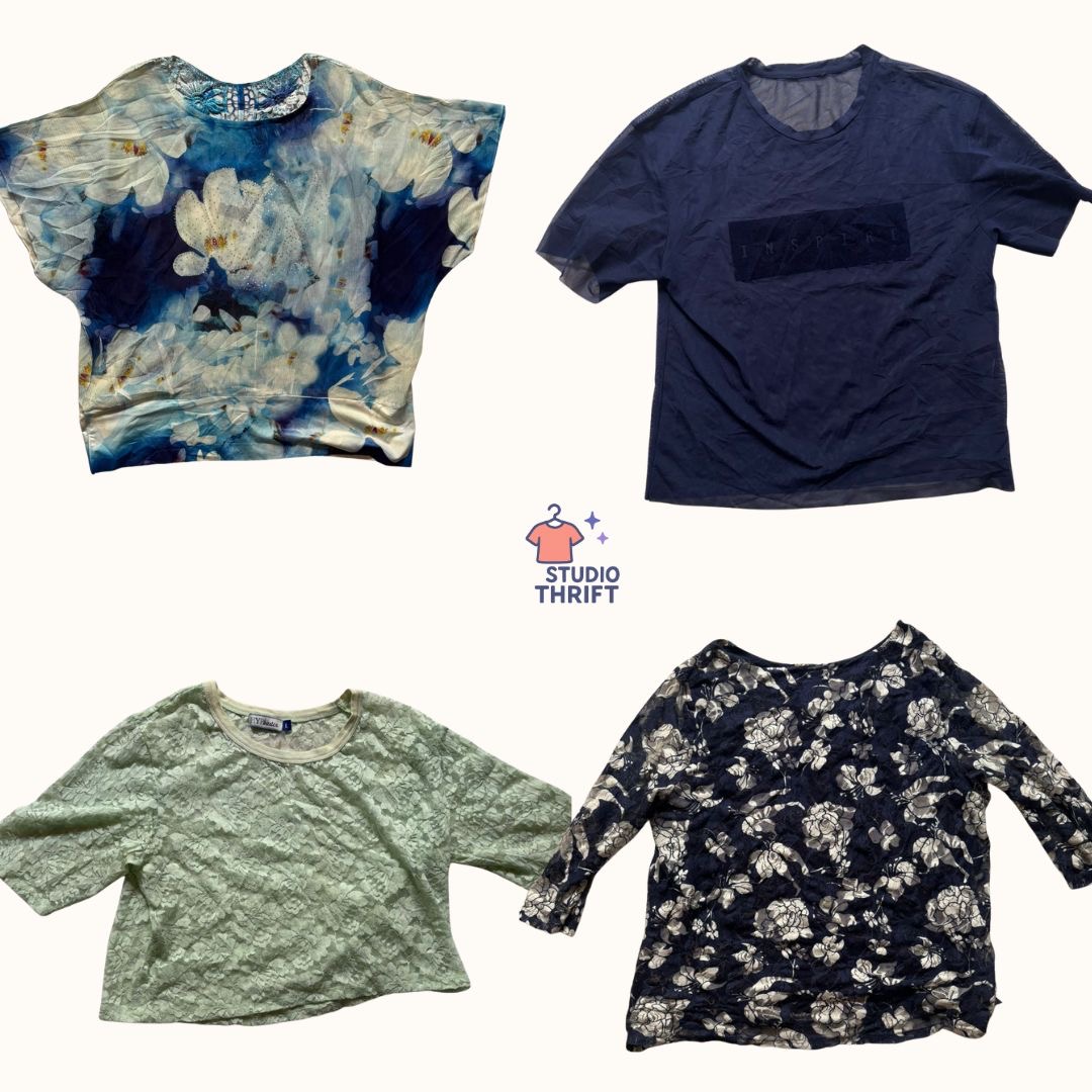 Midnight Bloom Y2K Mesh Top(MT-008)