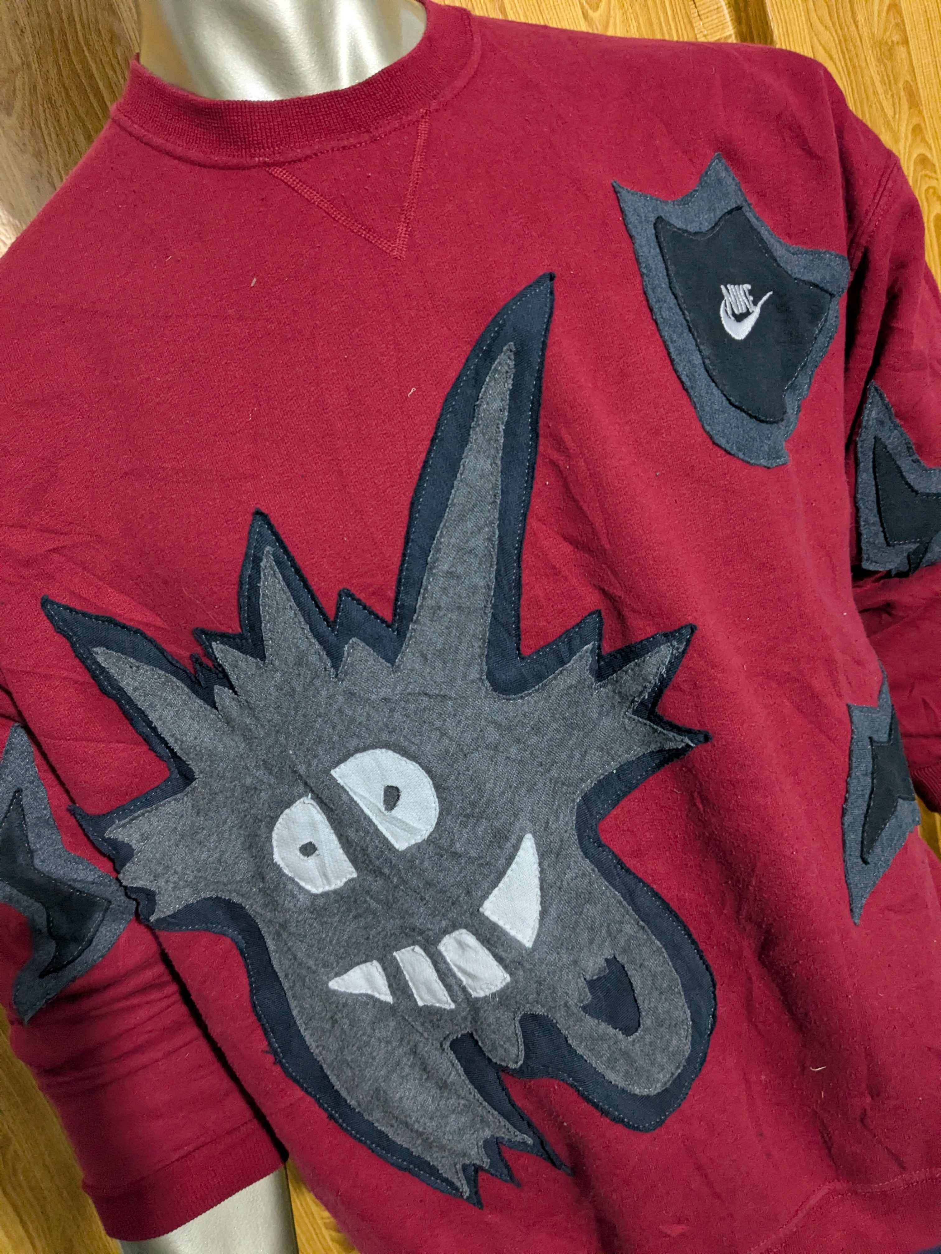 Sweatshirt Nike patchwork en upcycling