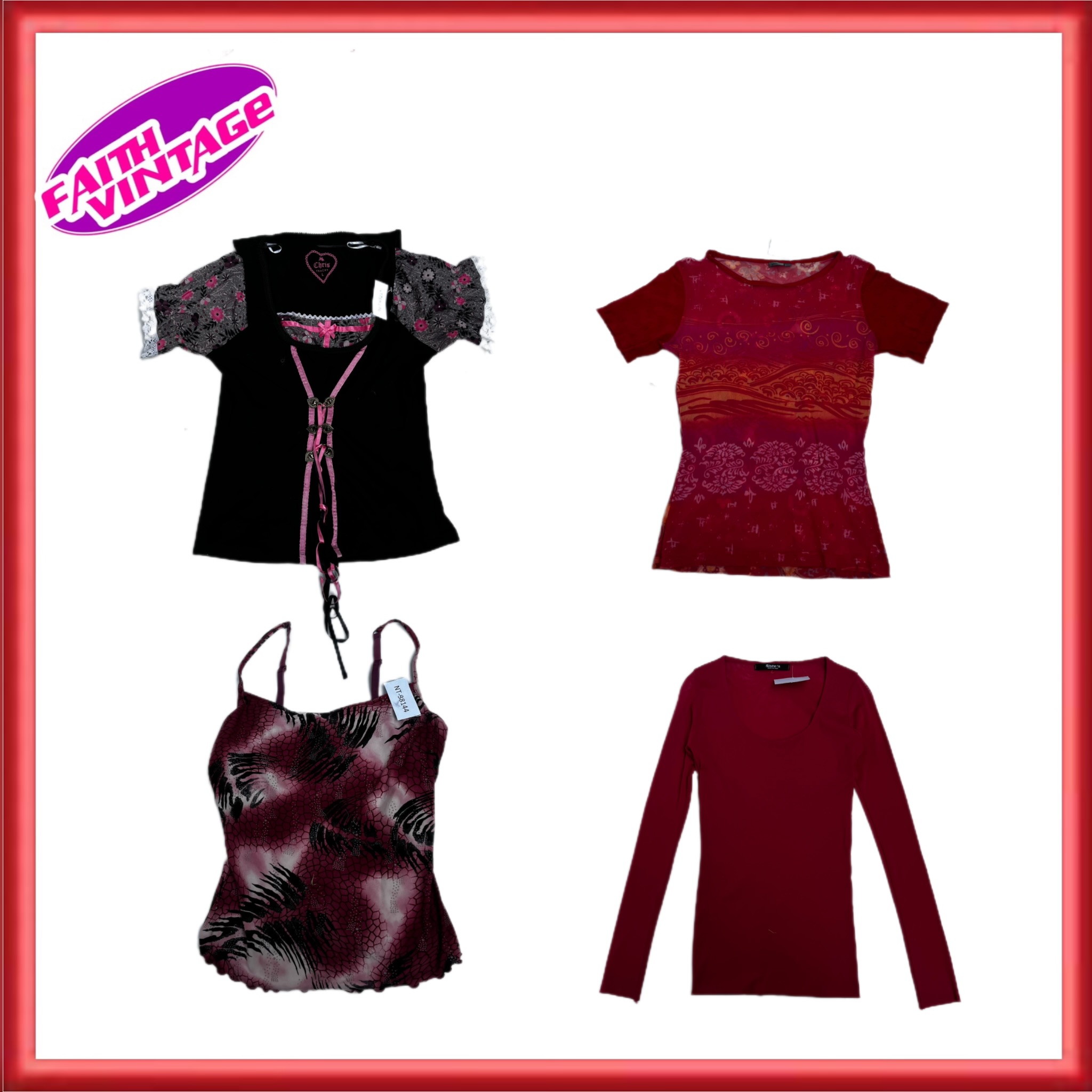 Ensemble de mode Floral Mix Haut Robe et jupe (FV-360)